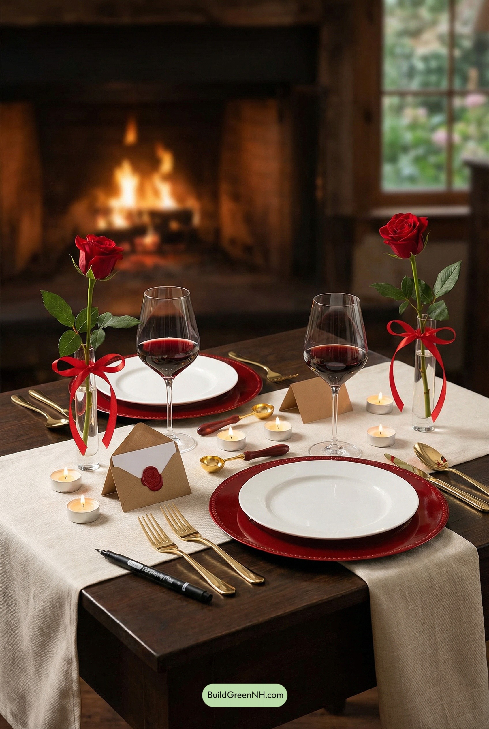 Wax-Sealed Love Notes & Roses