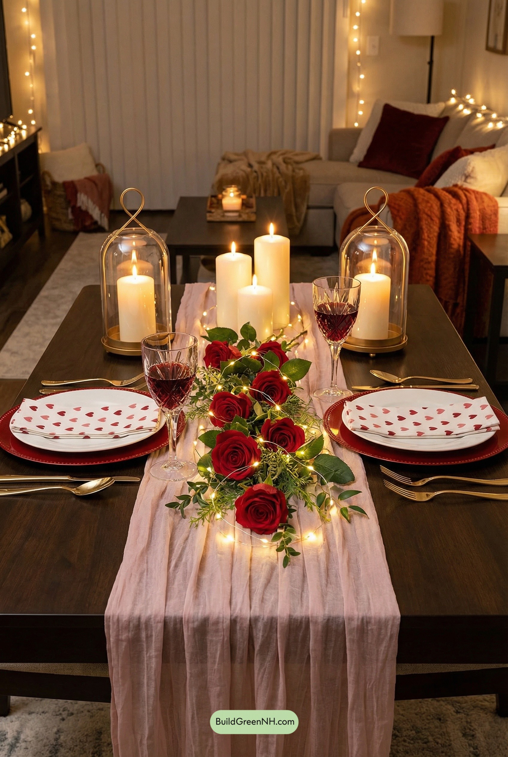 Coffee Table Turns Into Valentine Bistro