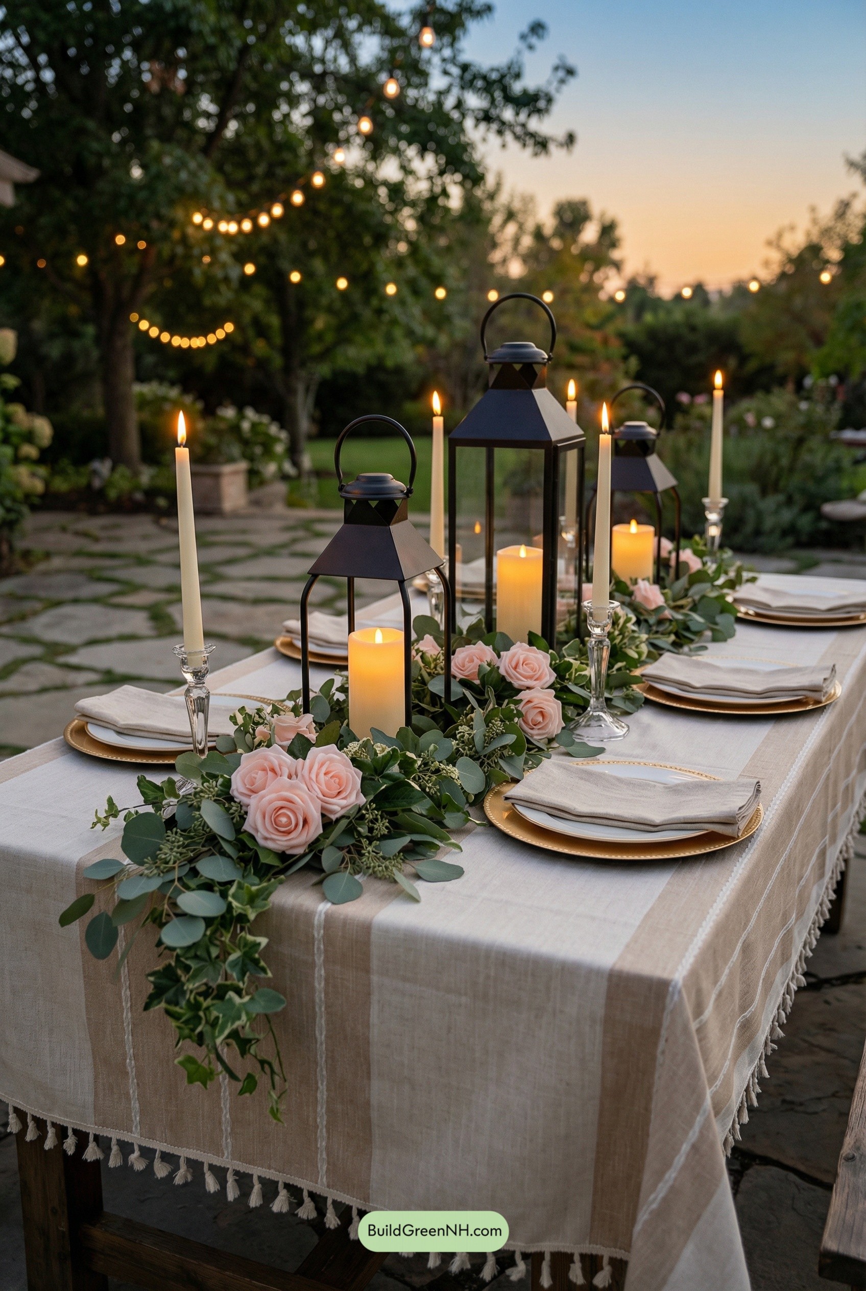 Lantern Glow & Blush Rose Runner