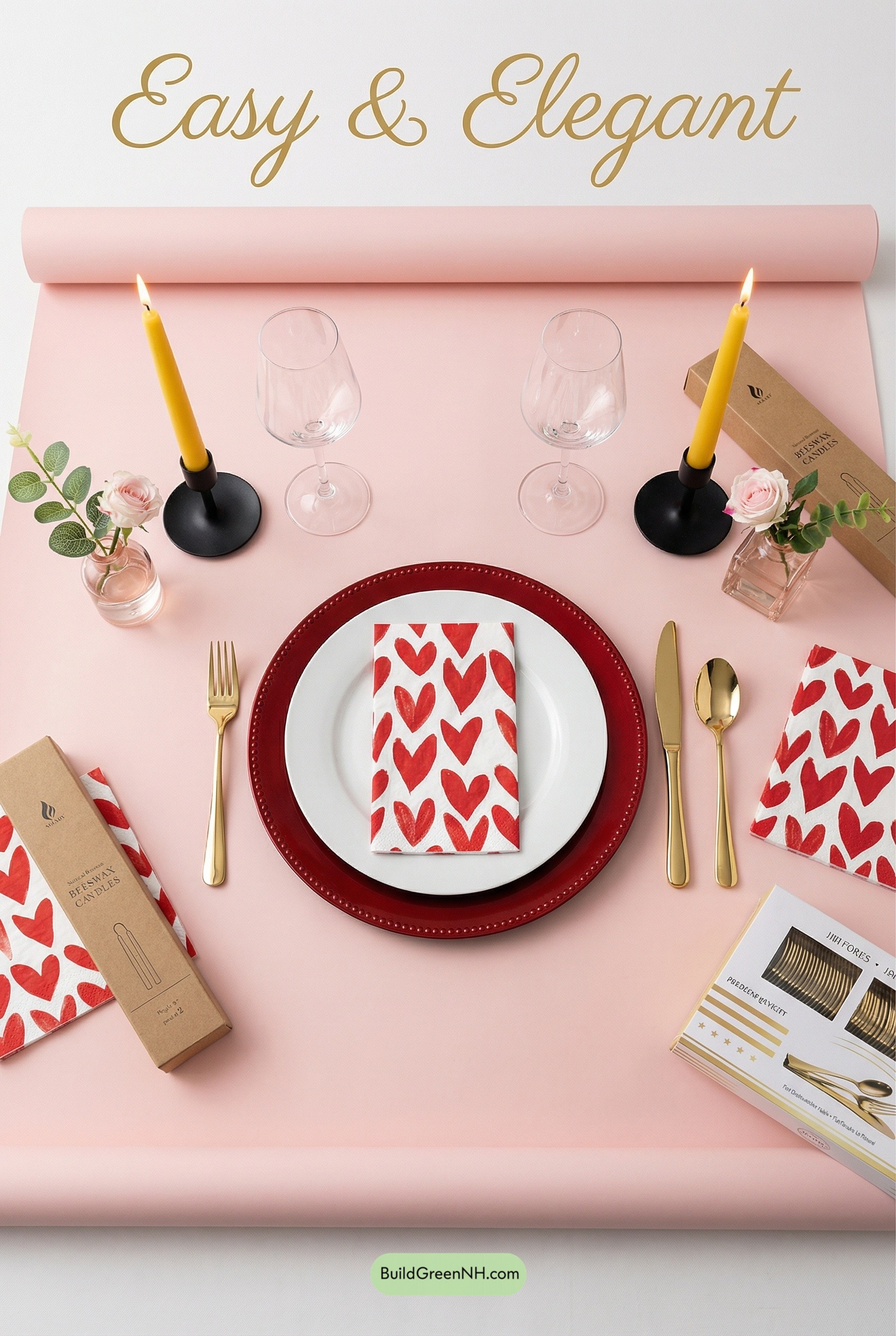 Easy & Elegant Valentine’s Table Flat-Lay