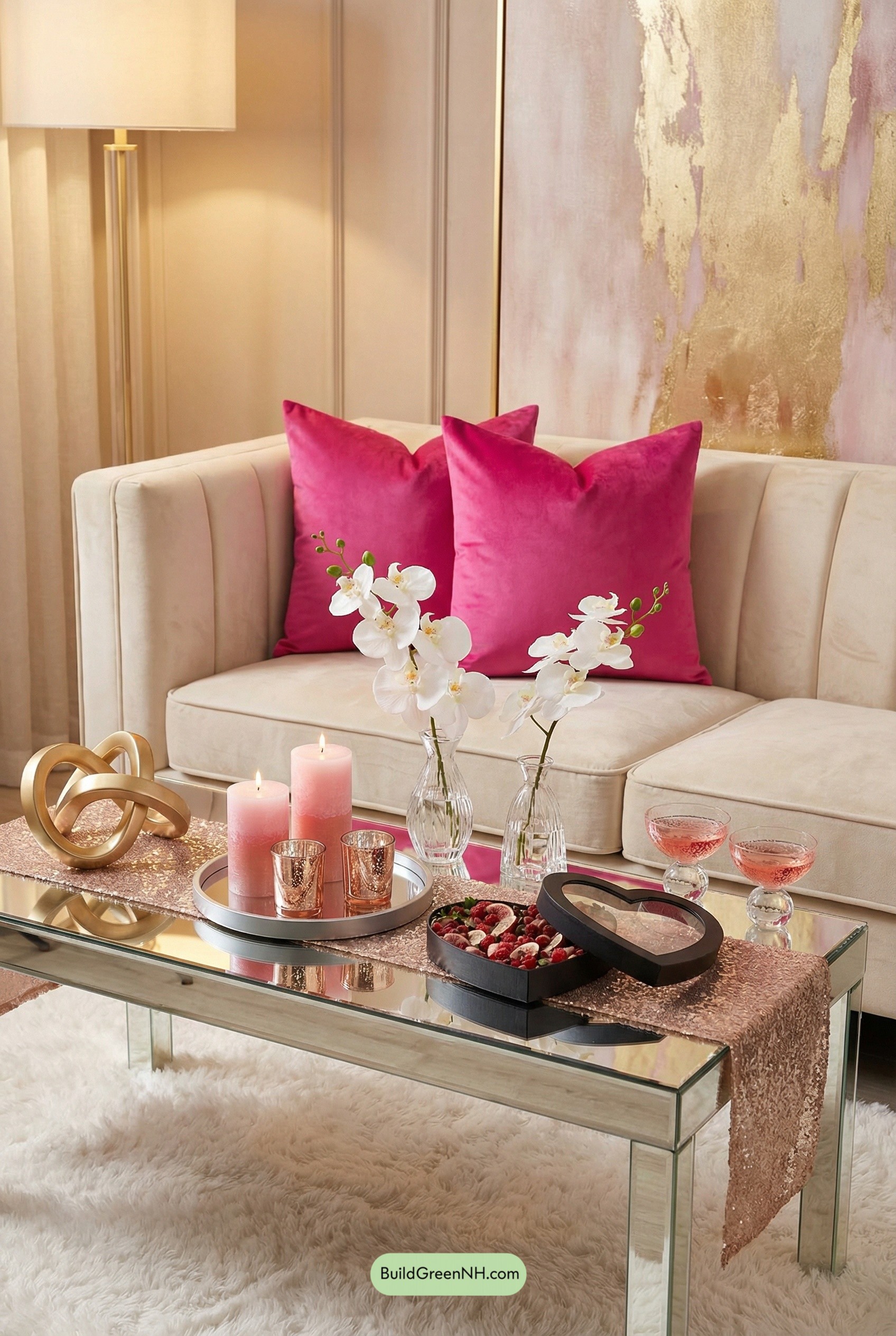 Hot-Pink Glam Meets Dessert-Table Chic