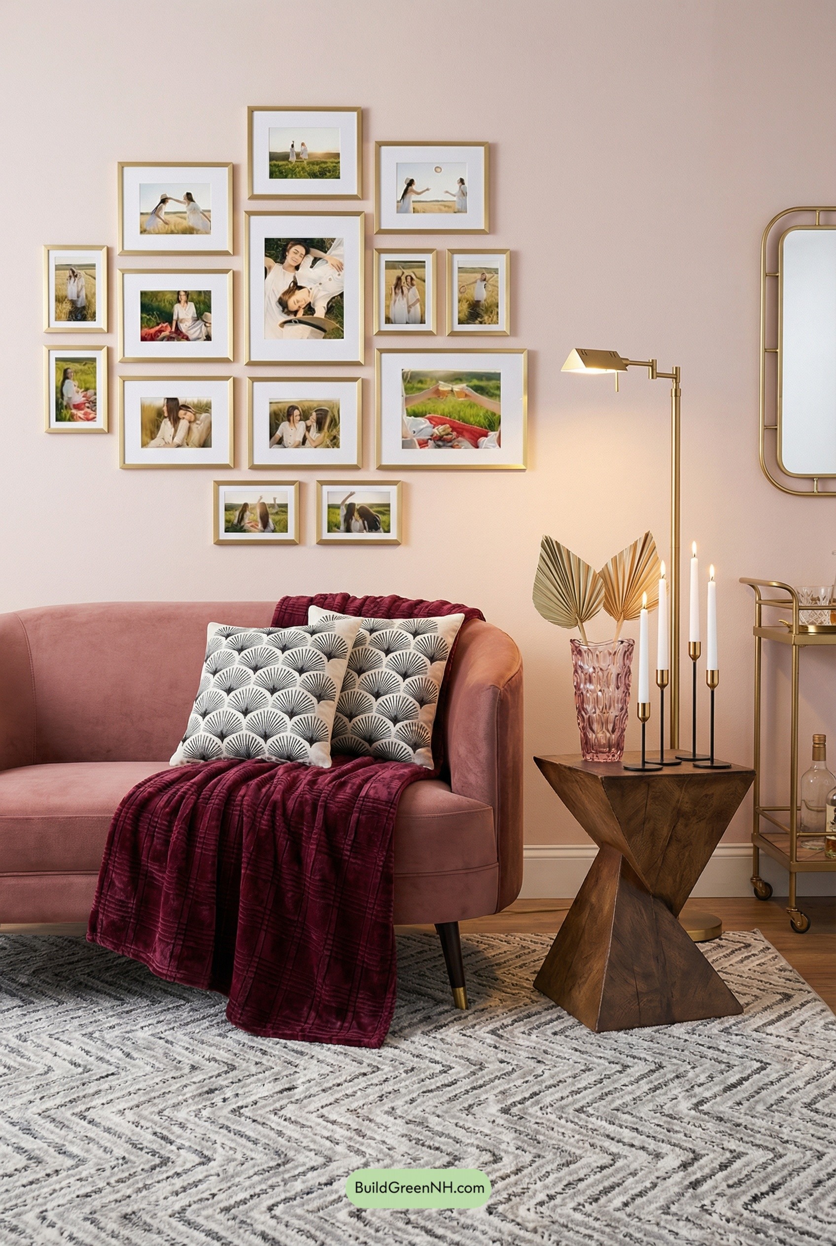 Deco Romance in Blush and Brass