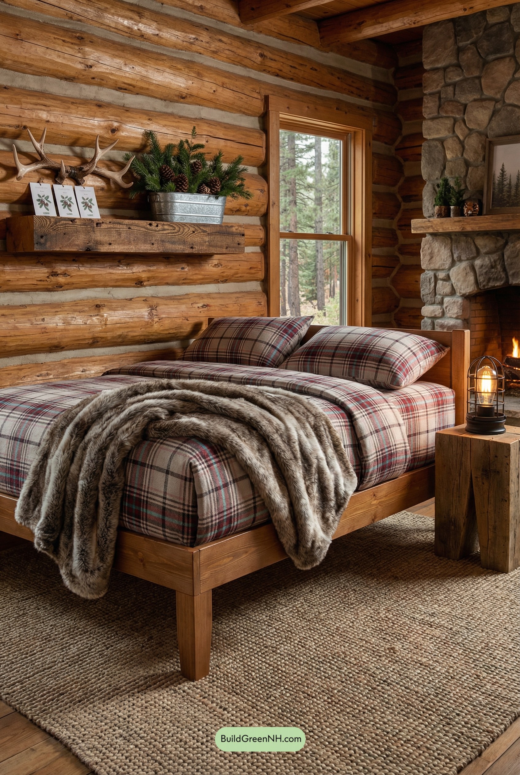 Plaid, Pine, and Lantern-Glow Comfort