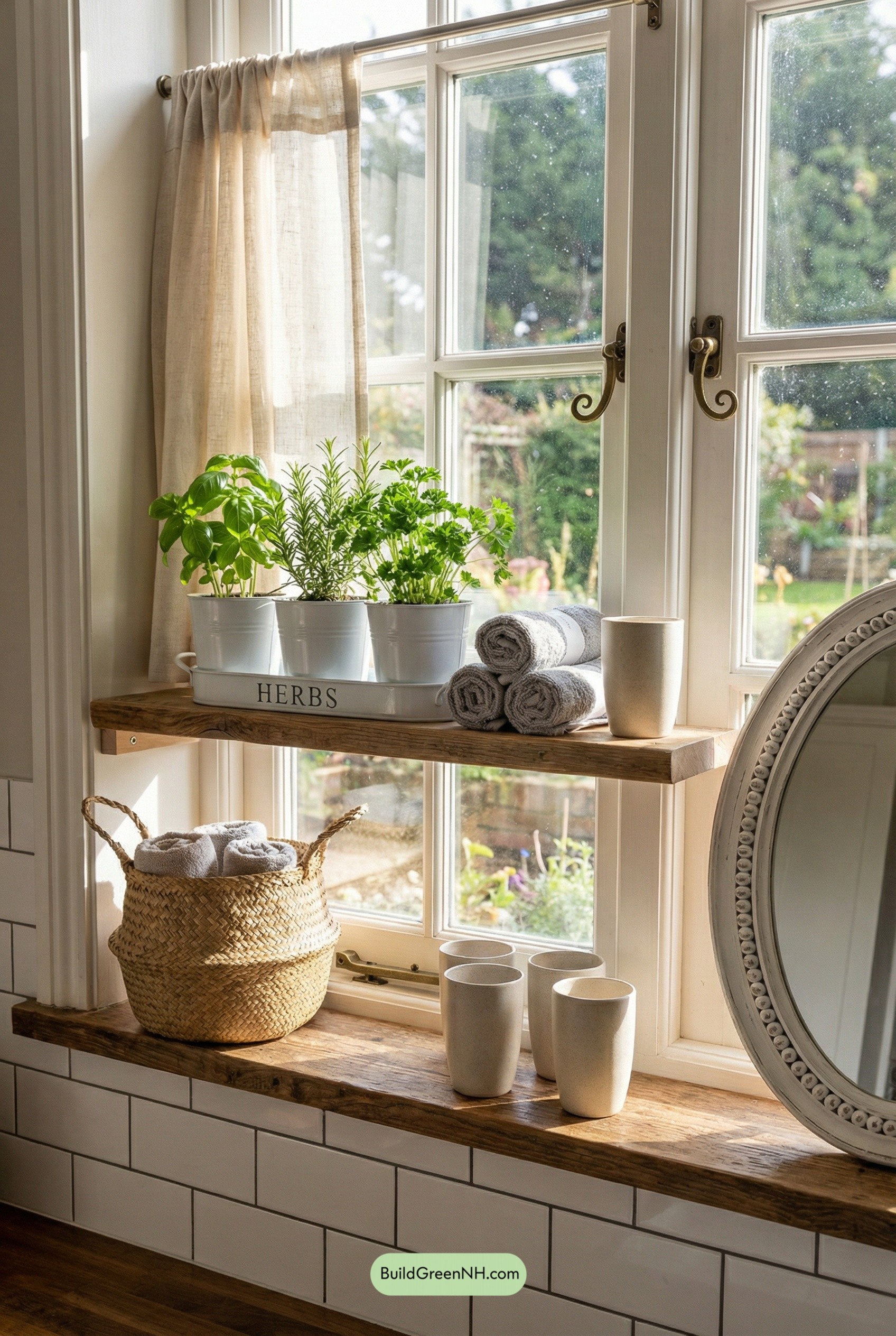 Herb-Kissed Shabby Chic Window Ledge