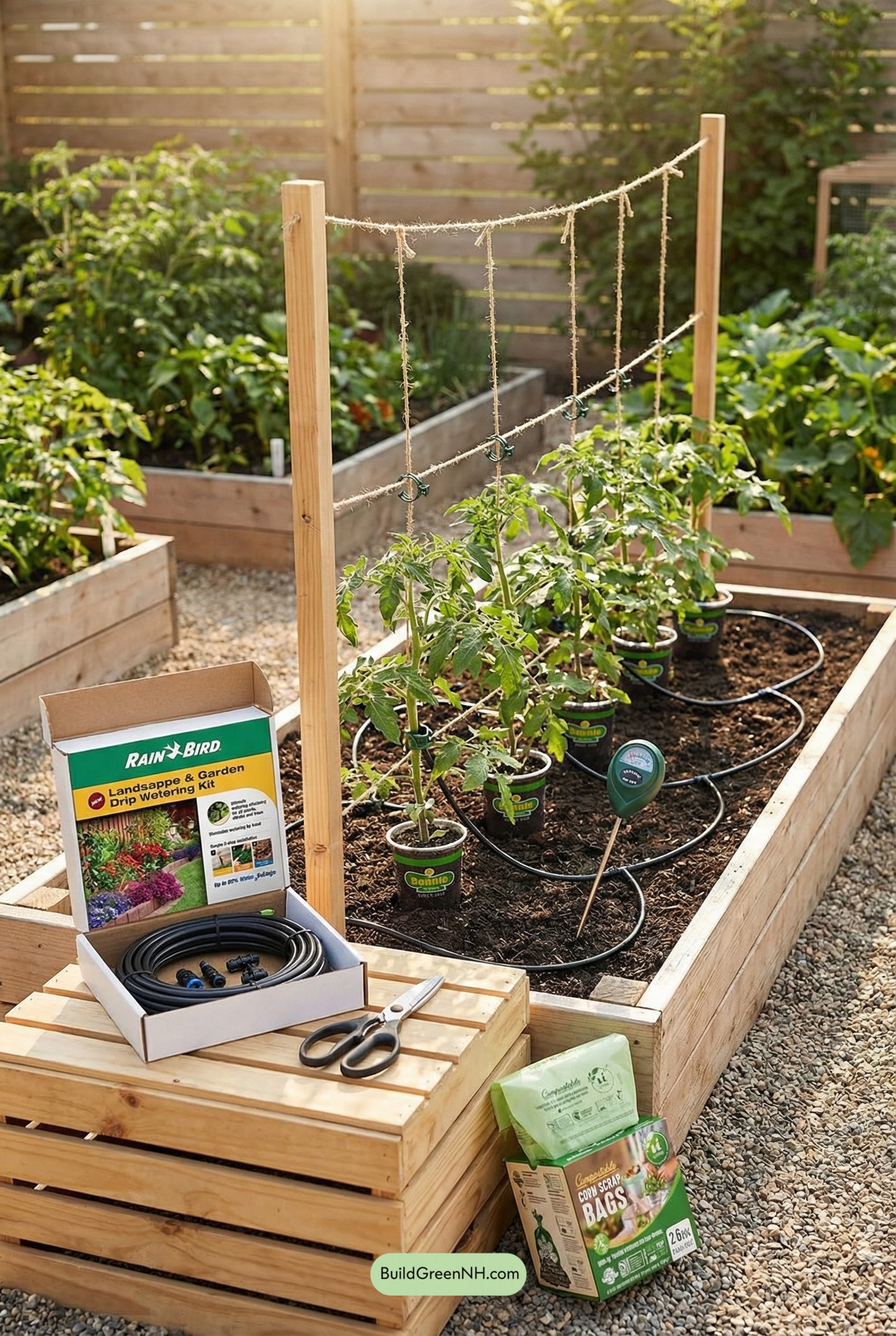 Minimal String Trellis, Maximum Kitchen Garden