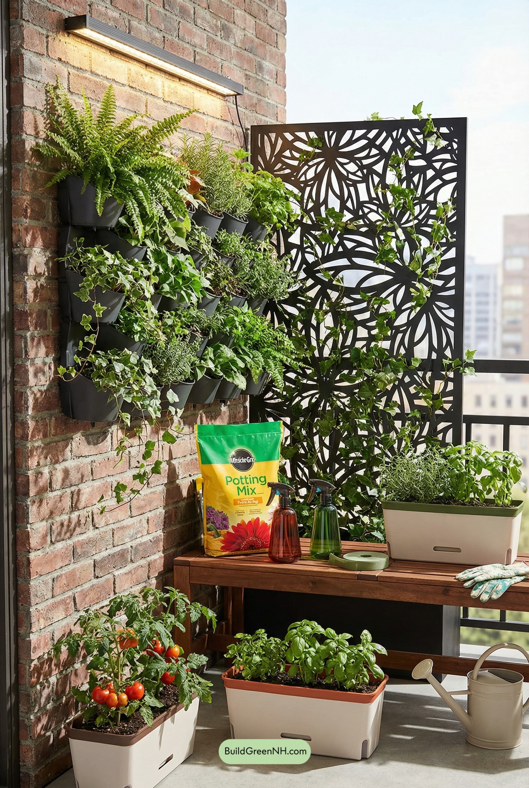 Balcony Living Wall Privacy Trellis