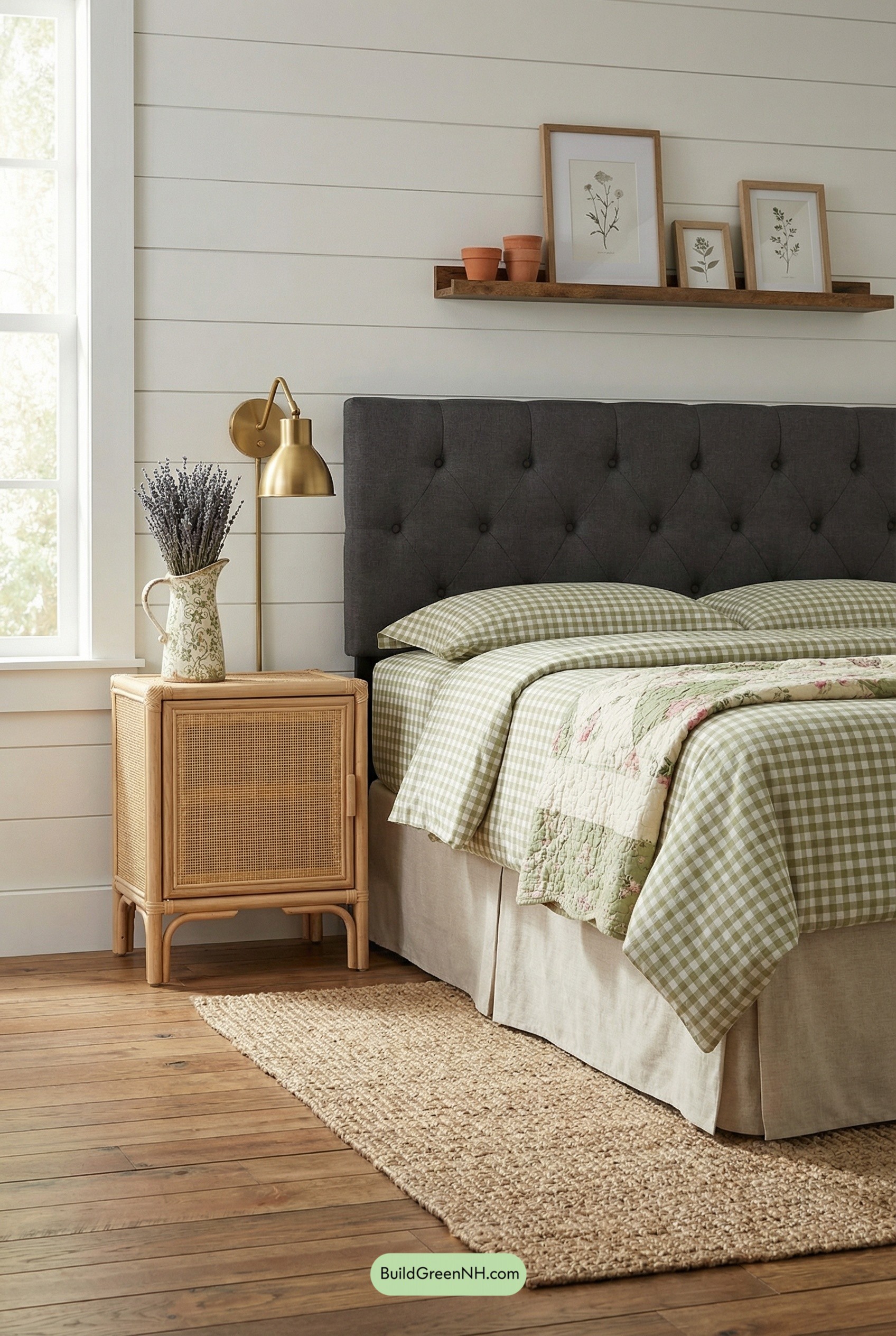 Gingham Calm, Cane Nightstand Charm