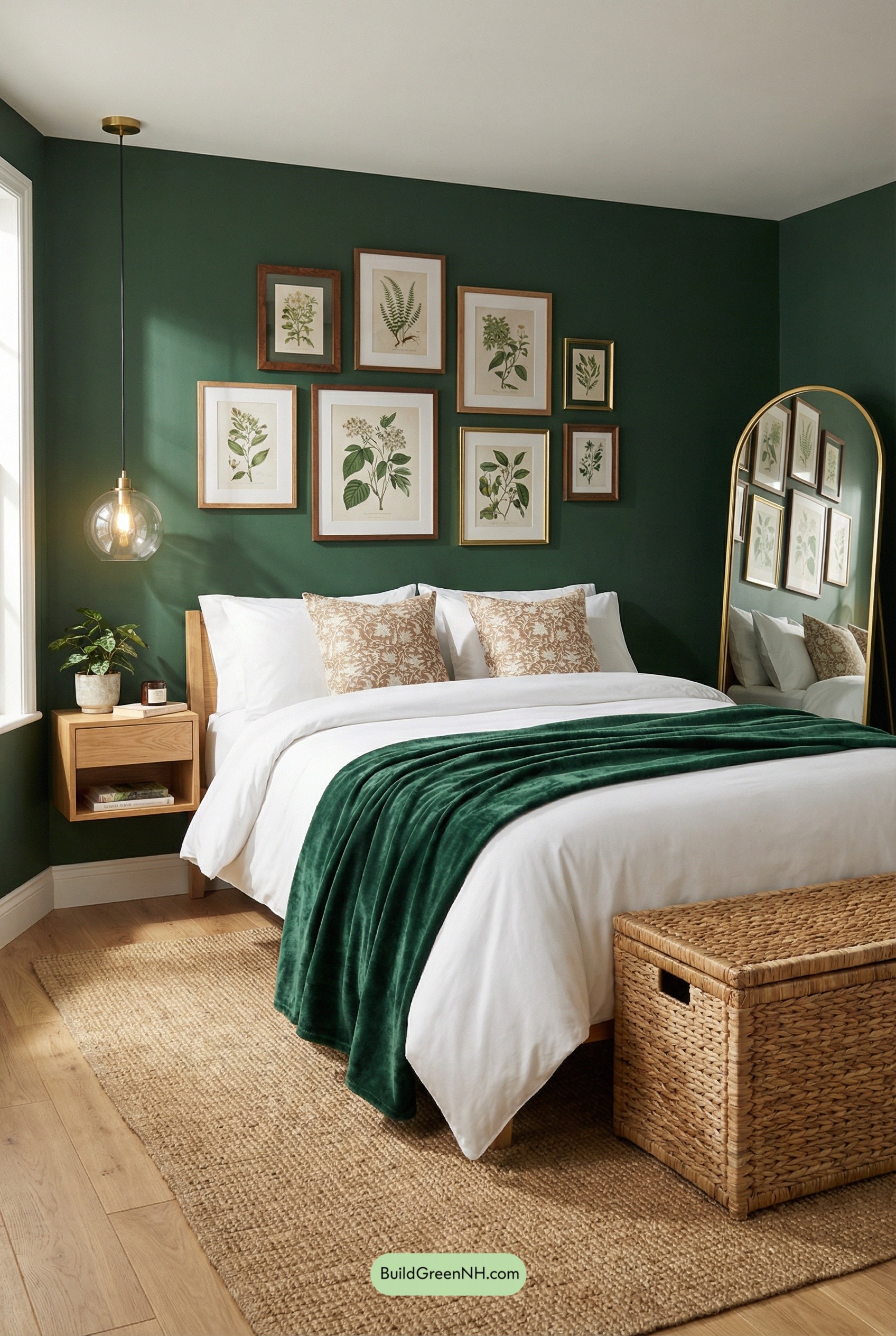 Forest-Green Cottage Calm, Modernized