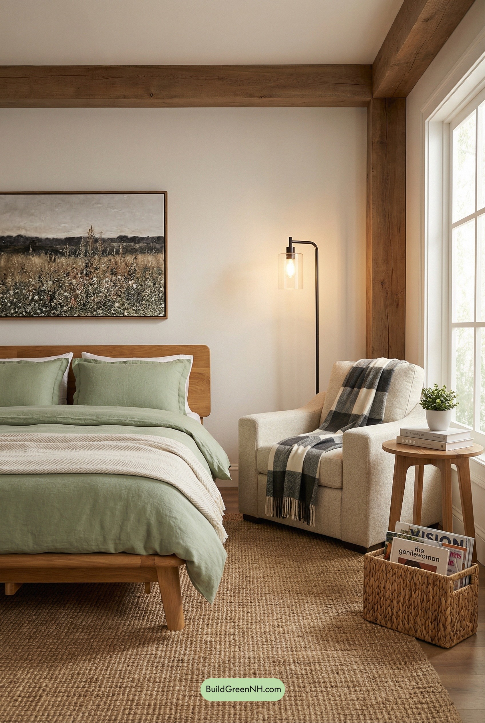 Bedside Library Corner, Cottage-Core Clean Lines