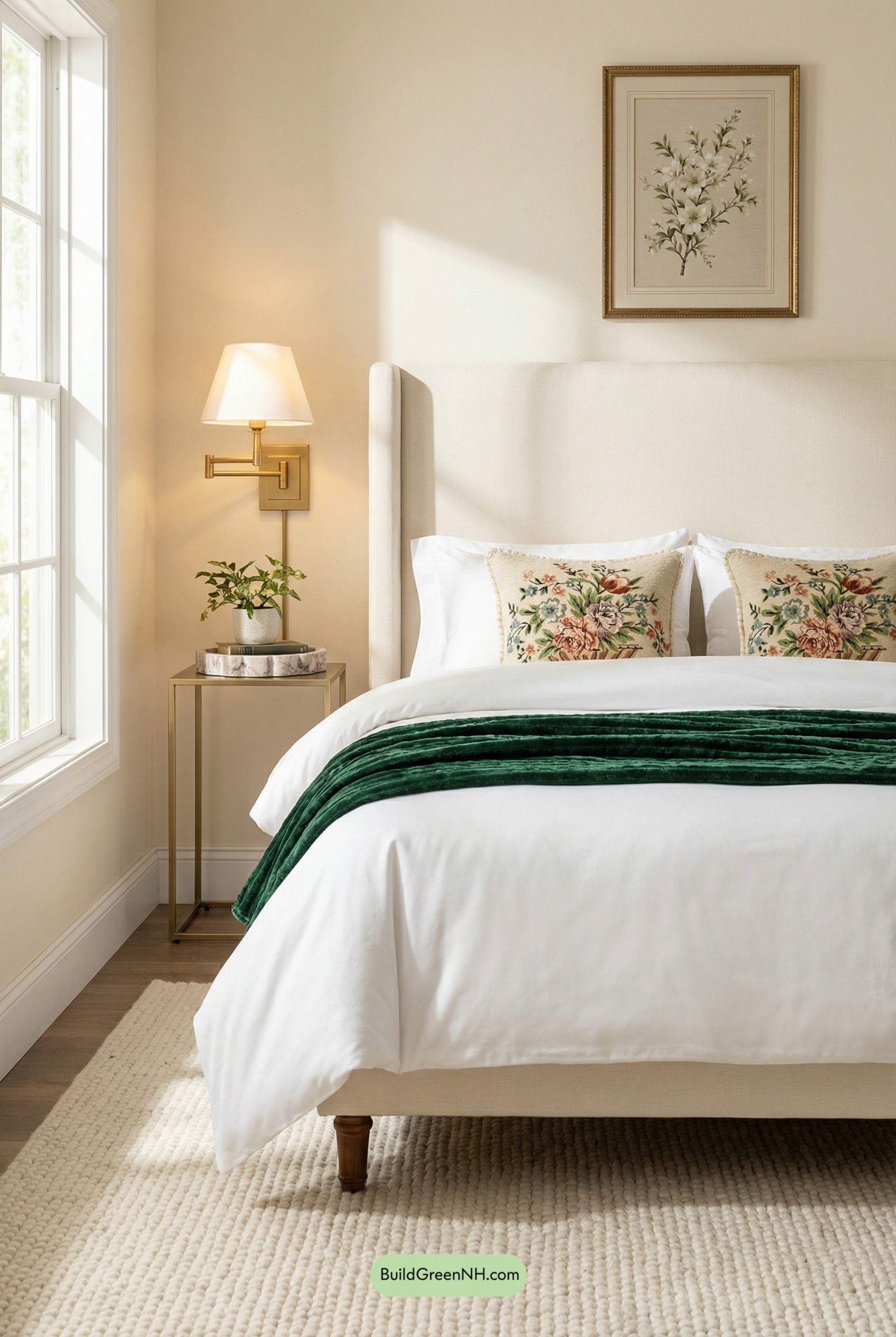 Brass Glow and Florals, Done Modern