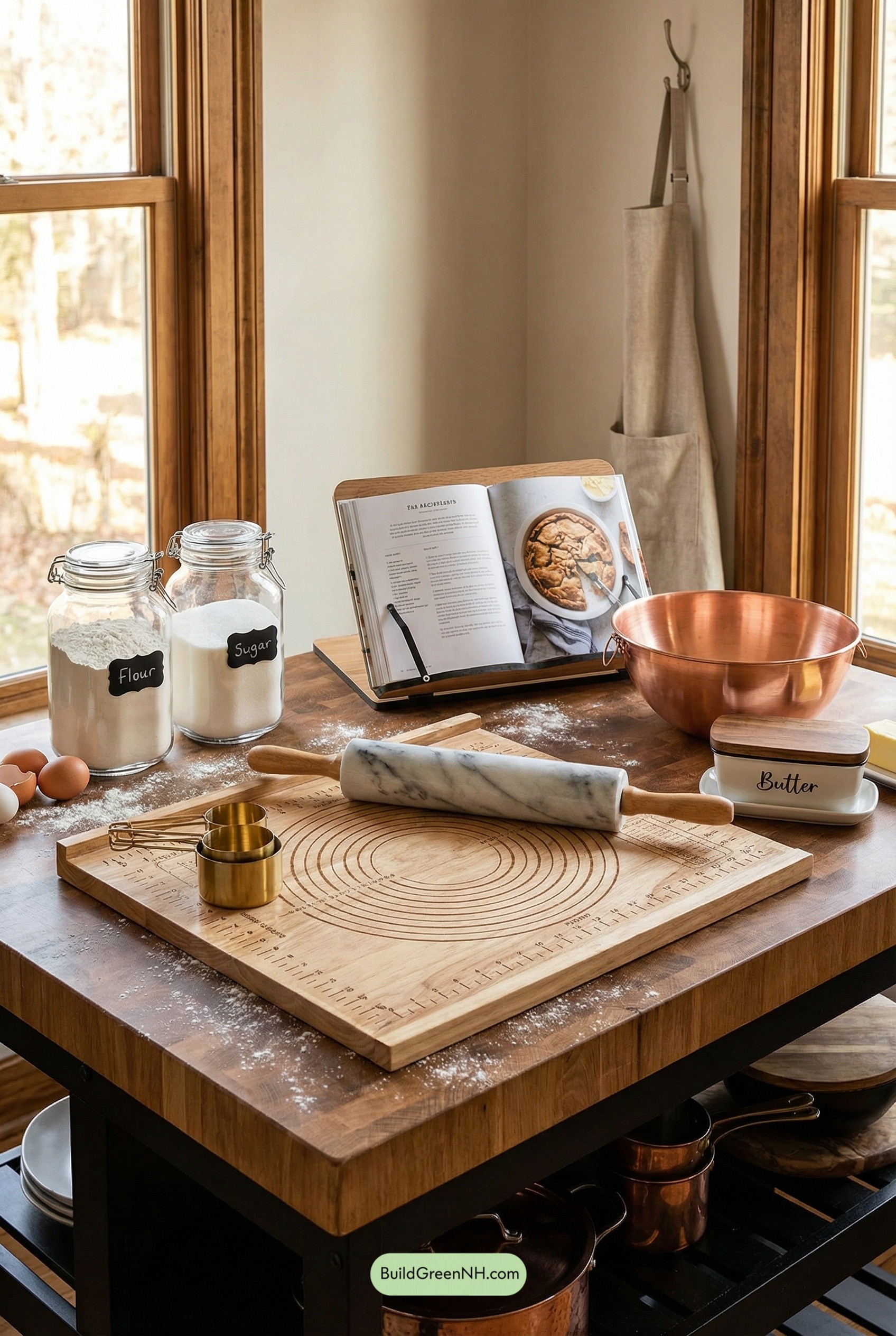 Copper-Glow Cottagecore Baking Island