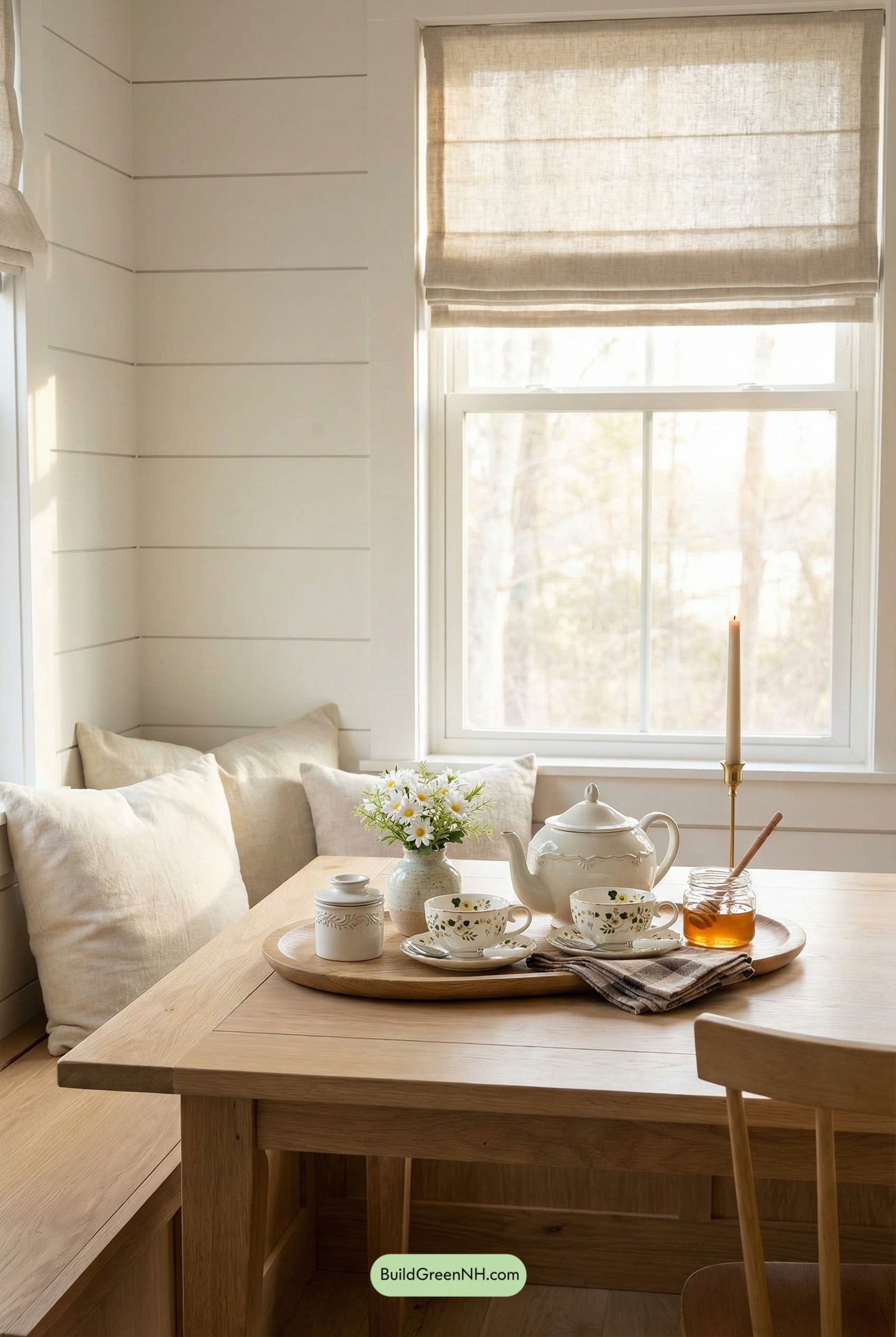 Plaid-Perfect Tea Tray in Sunlit Nook