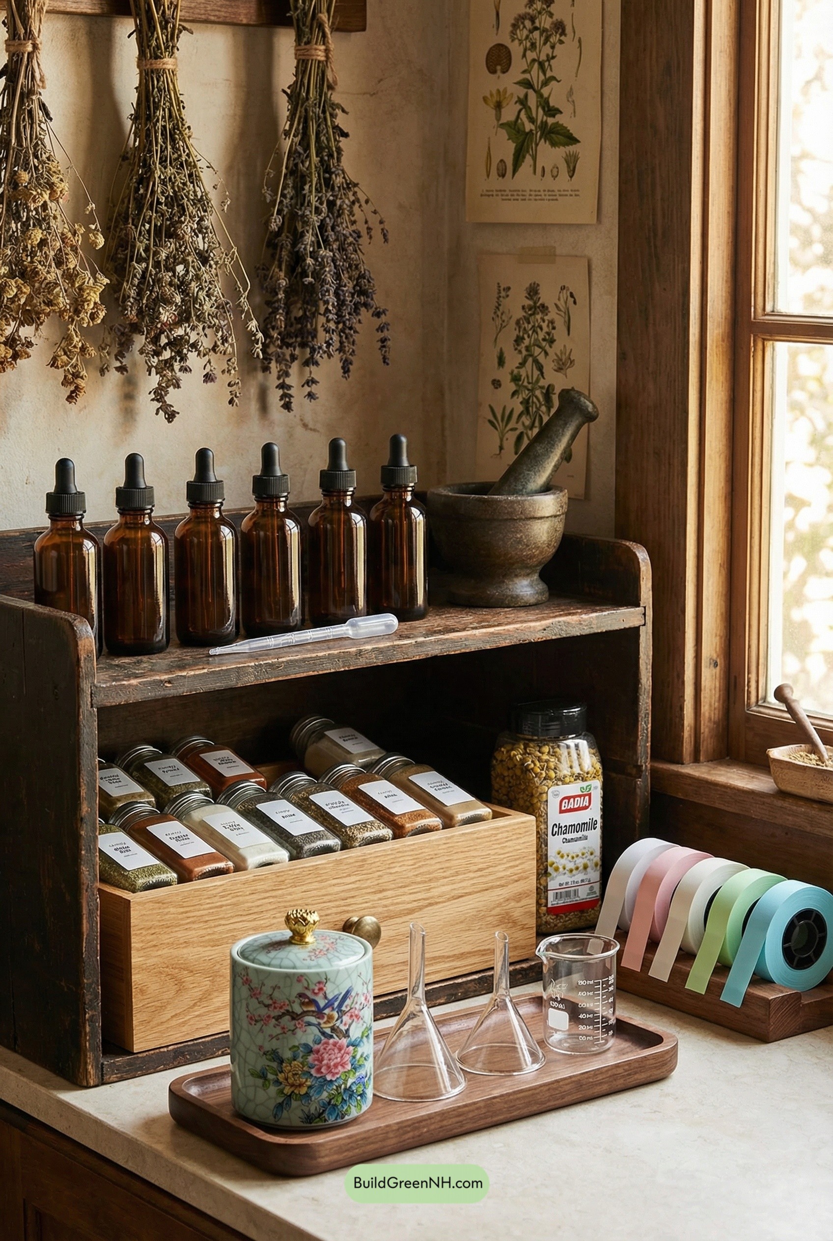 Cottagecore Apothecary Shelf, Neatly Curated
