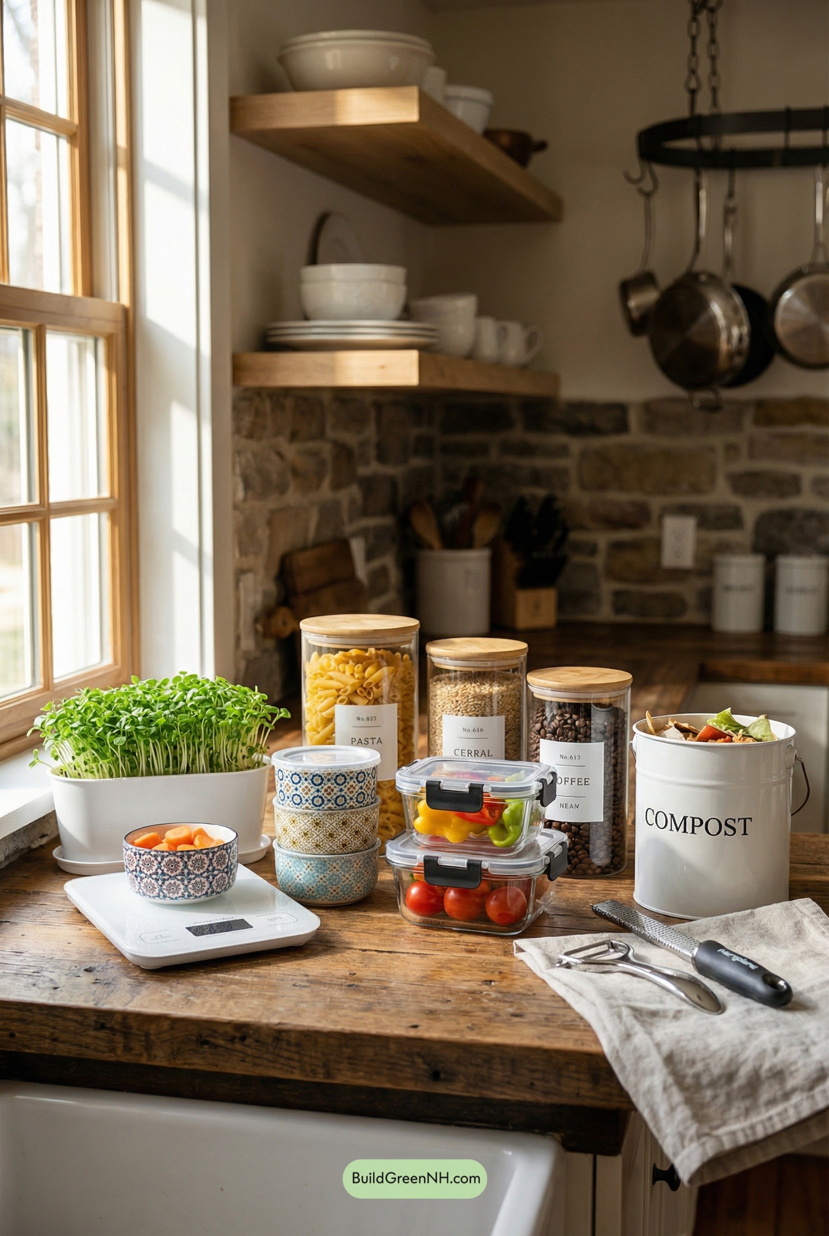 Cottage Mise en Place, Neatly Lidded