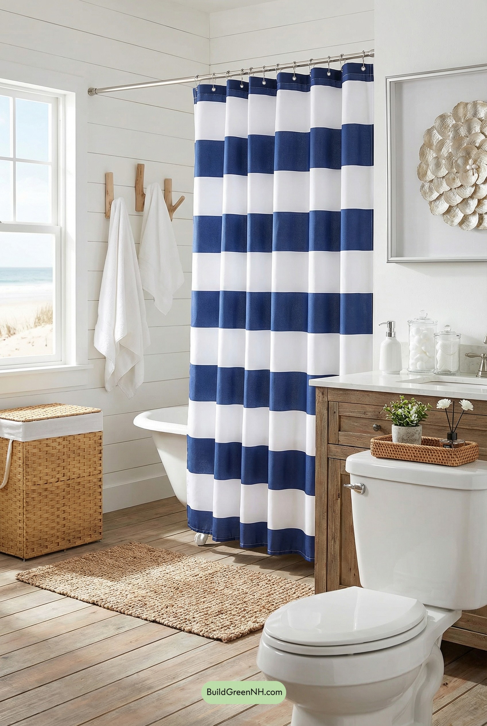 Navy Stripes & Woven Coastal Calm