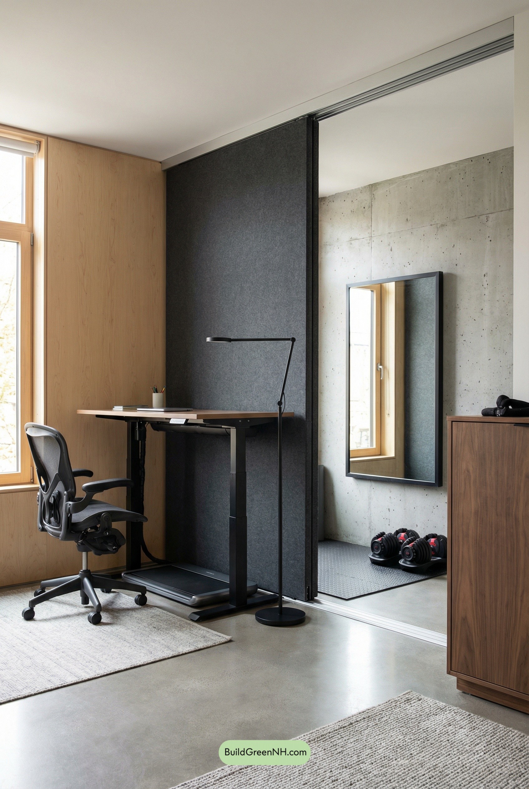 Slide-to-Switch Office-Gym Retreat