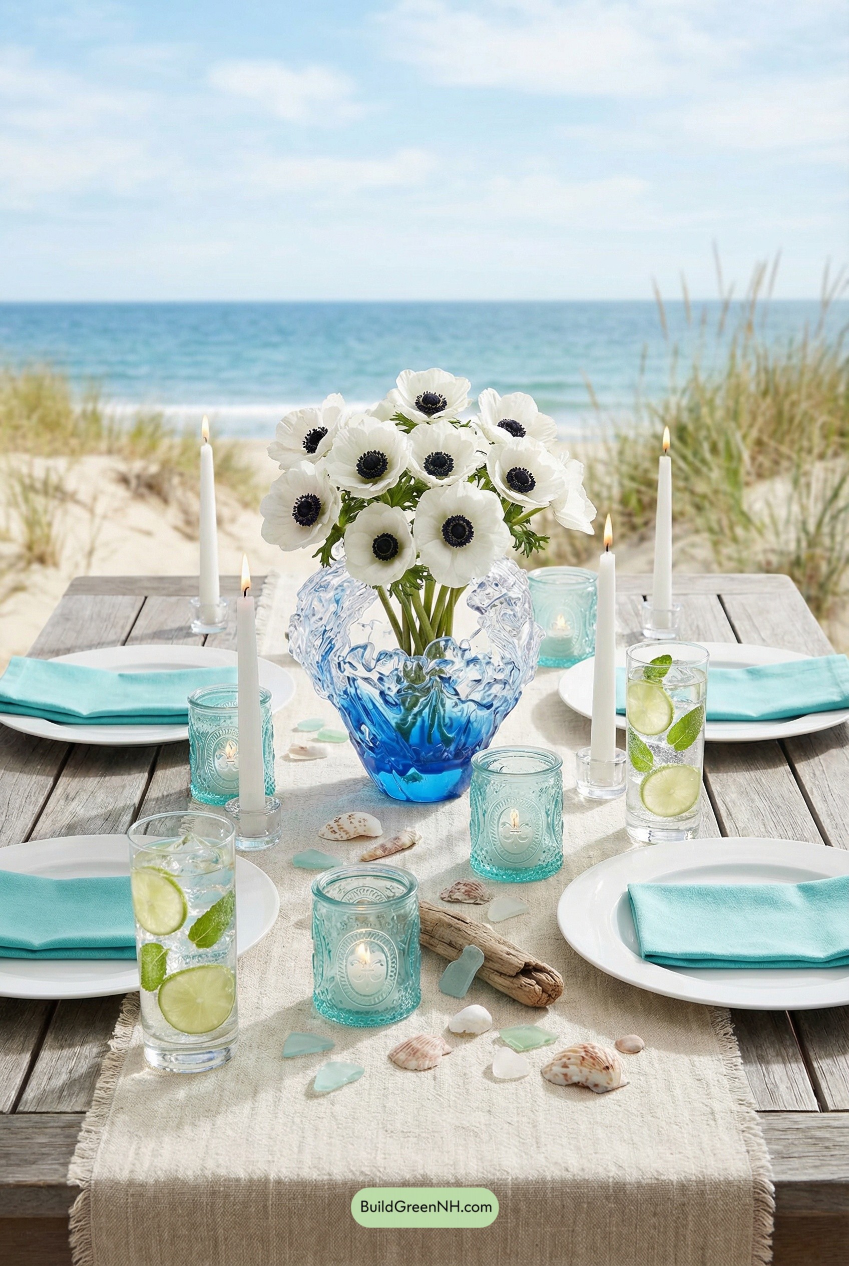 Sea-Glass Spring Table by the Dunes