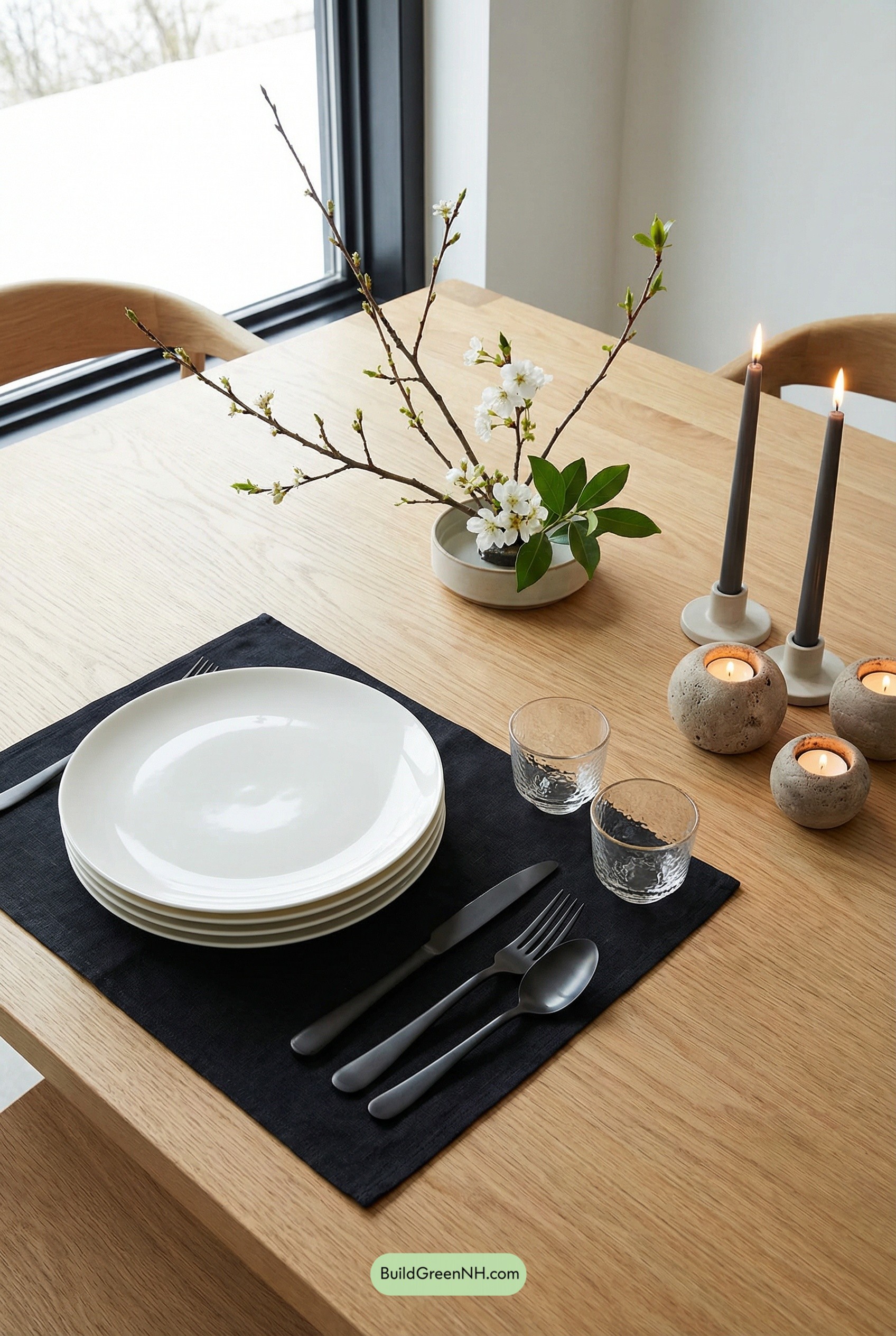 Ike-bana Calm on a Modern Table