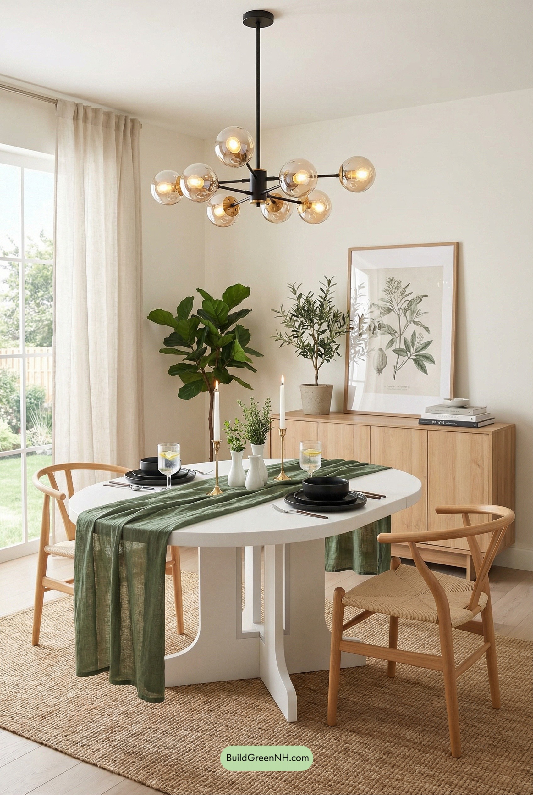 Airy Spring Dining in Soft Neutrals