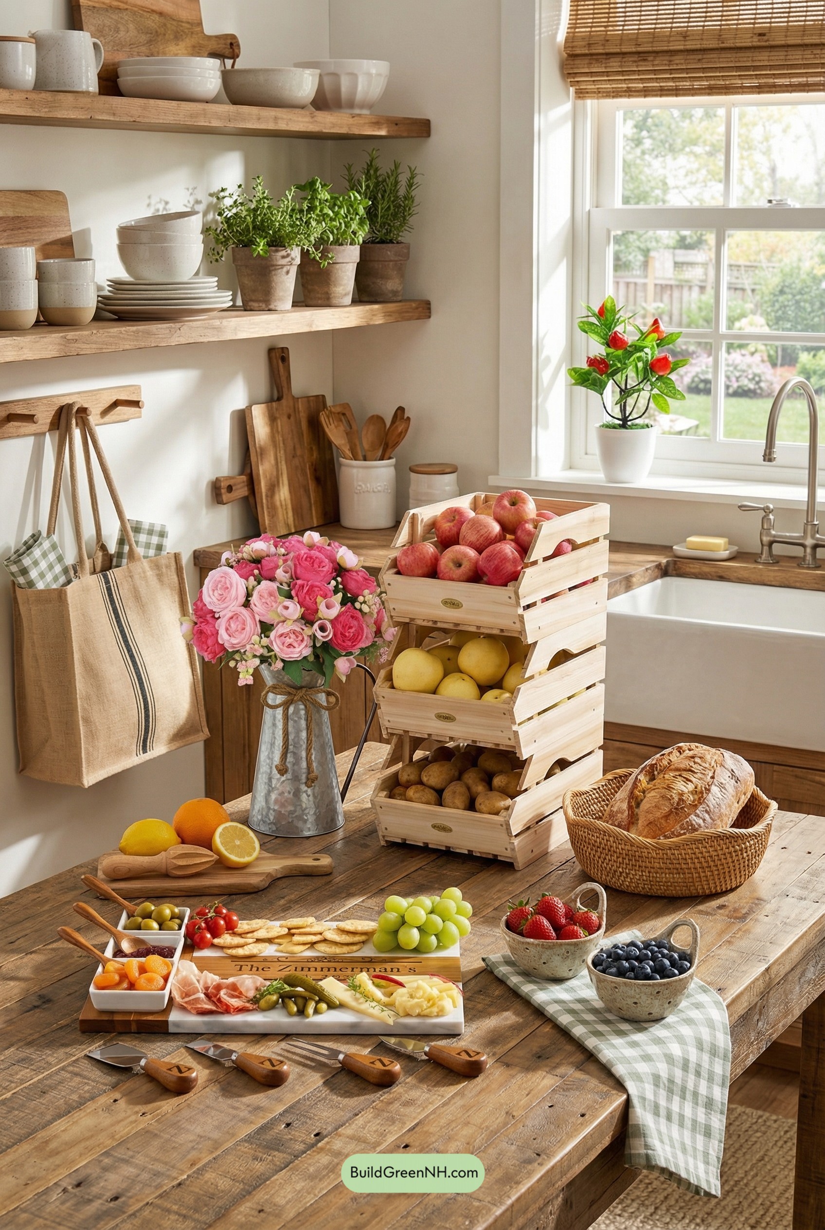 Market Haul Meets Sunny Rustic Shelves