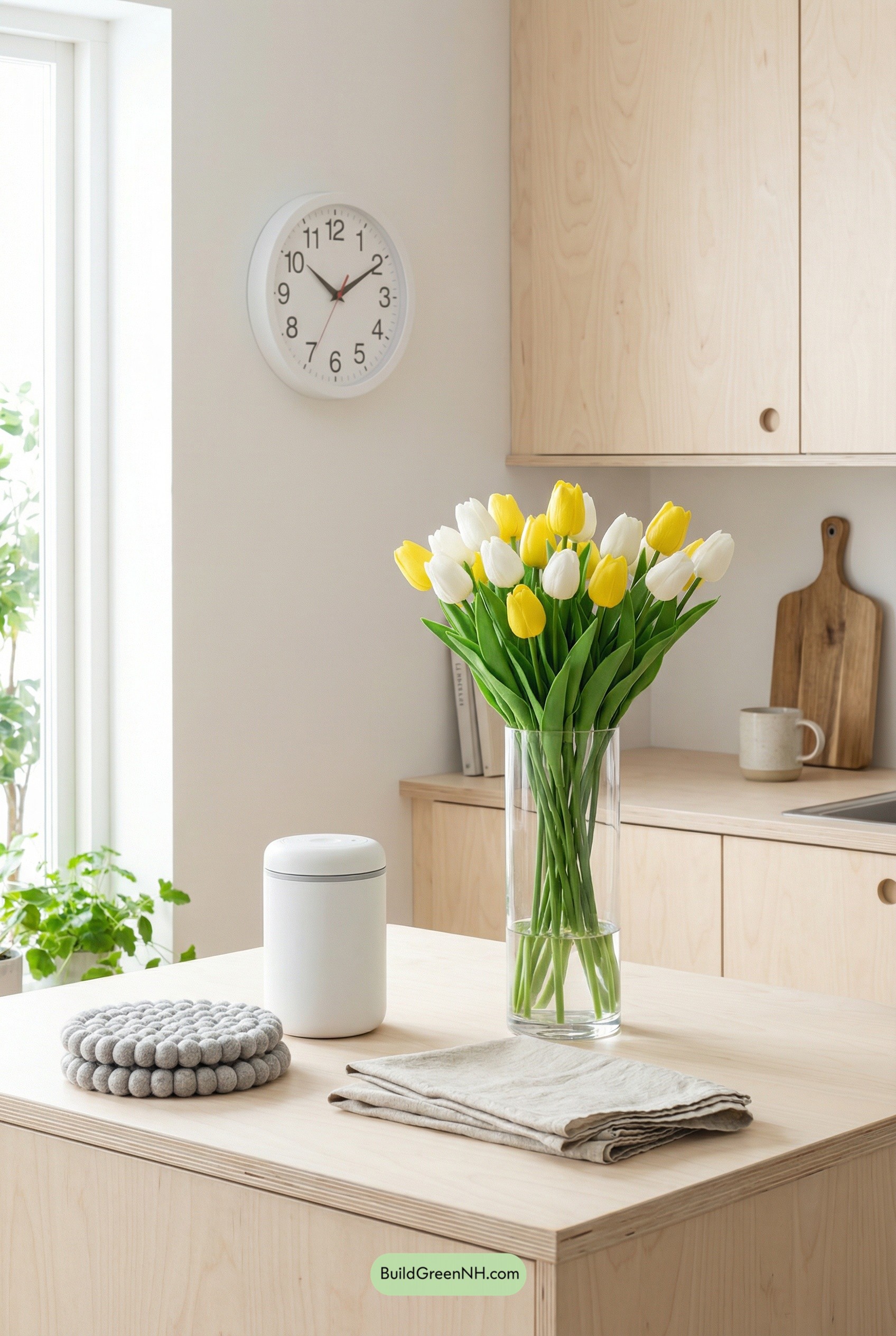 Birch Minimalism with Spring Tulips