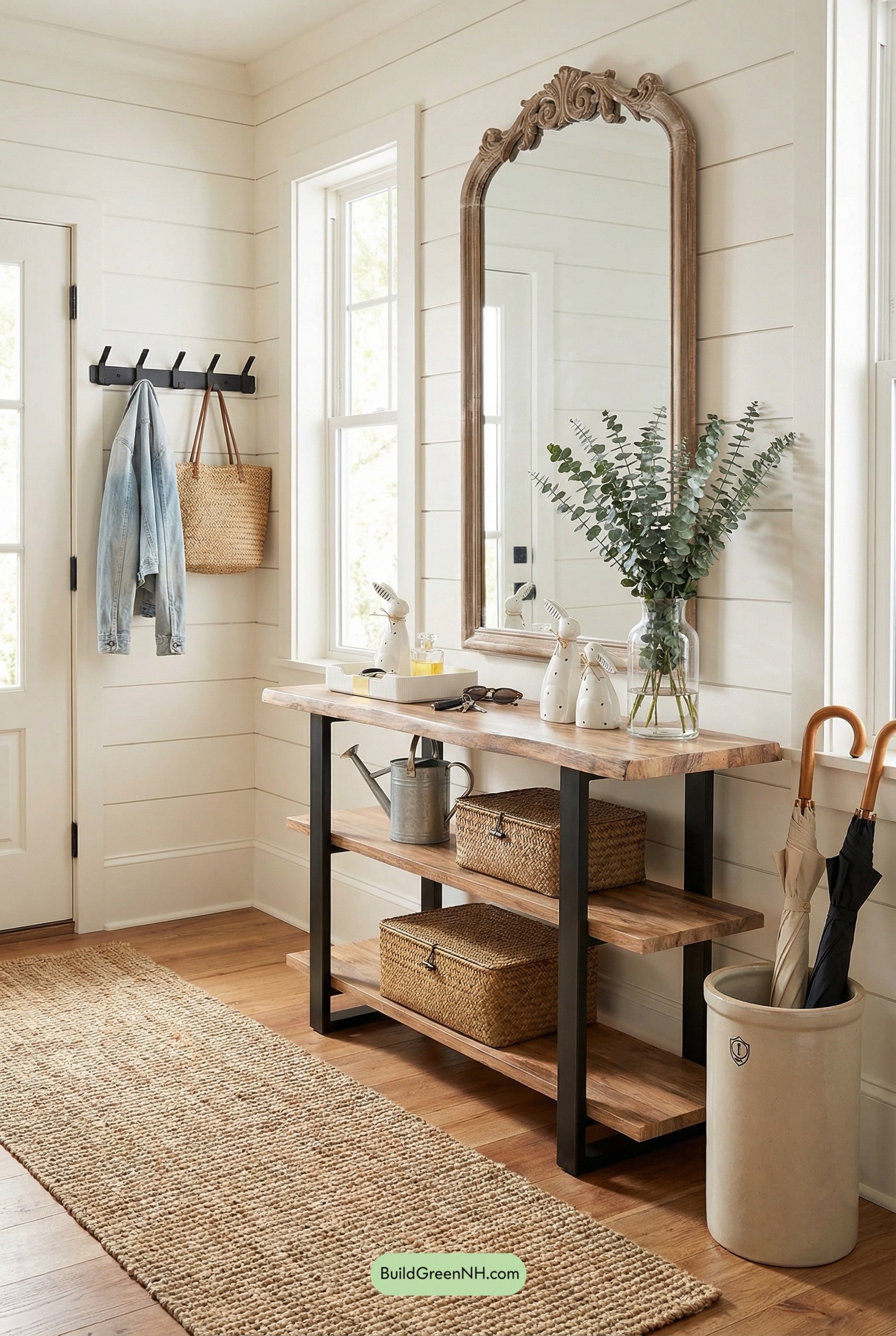 Spring-Ready Rustic Entry Drop Zone