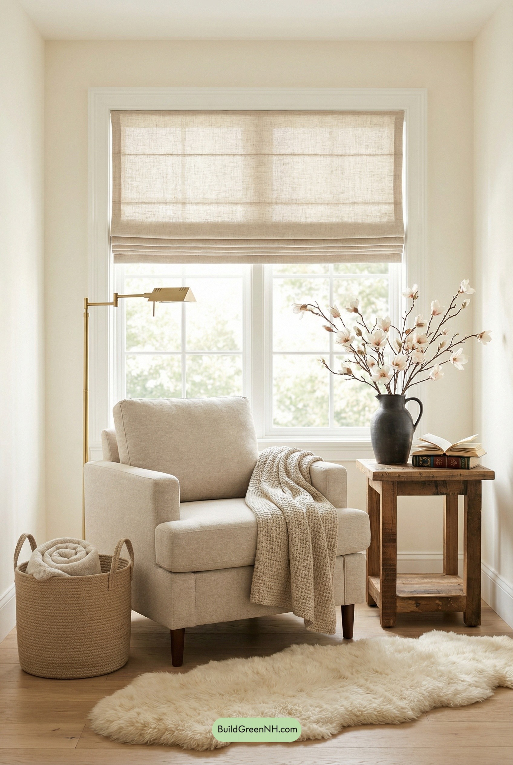 Spring-Soft Rustic Window Reading Nook