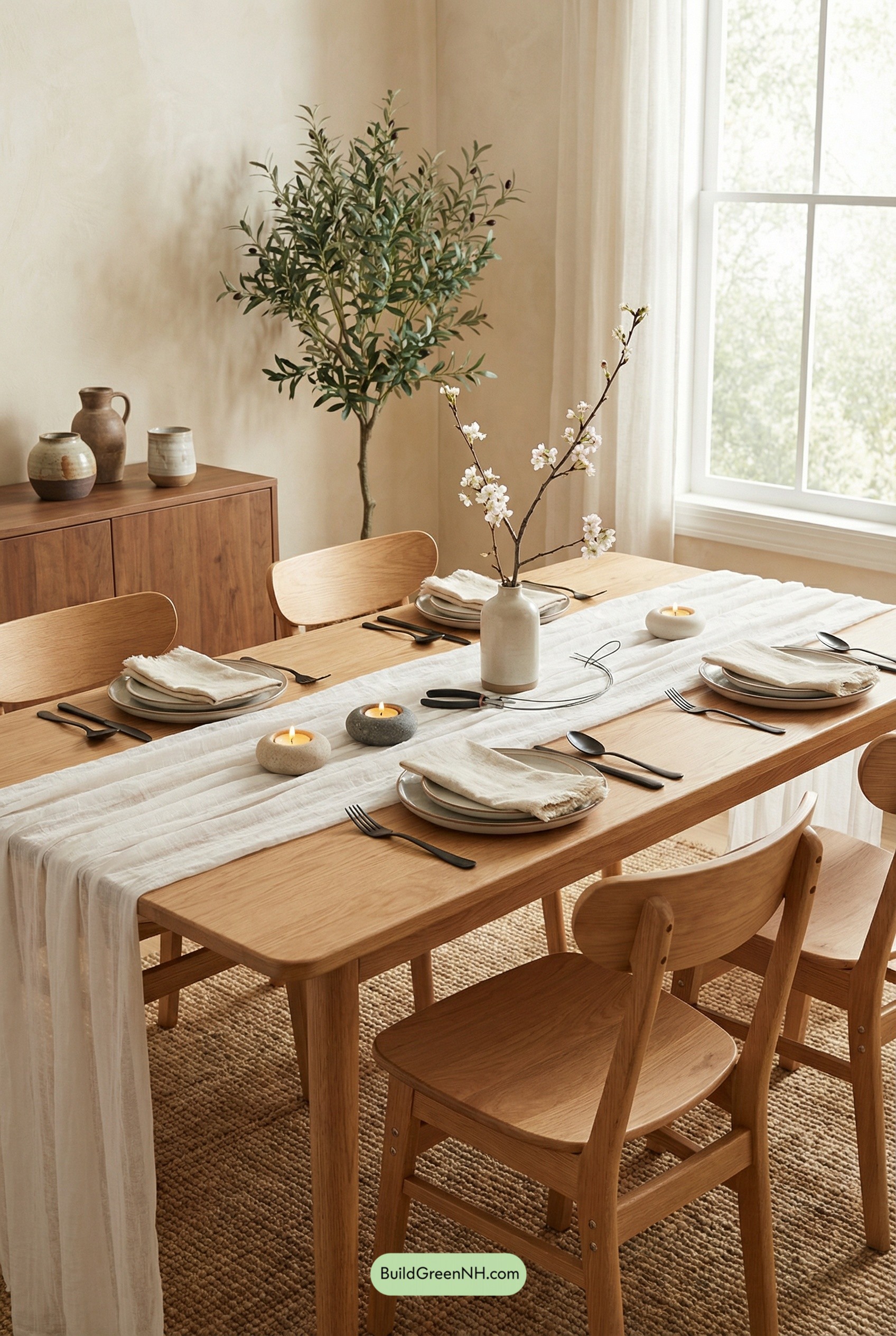 Ike-Blooms on a Modern Rustic Table