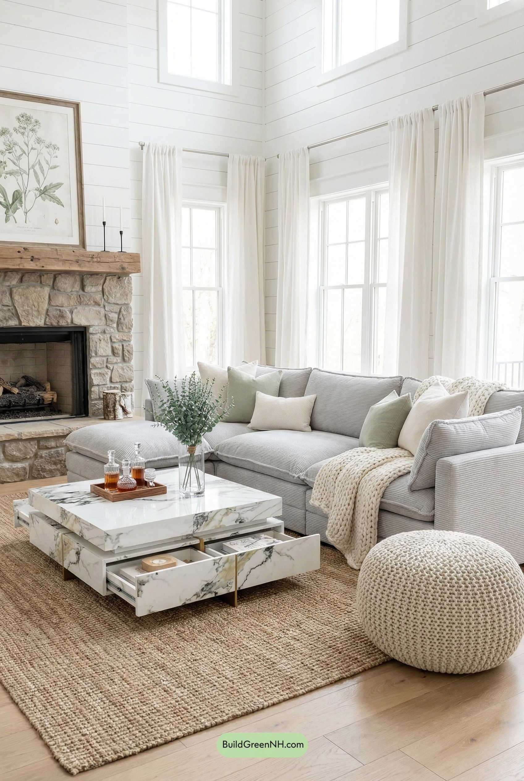 Monochrome Farmhouse Spring, Light as Air