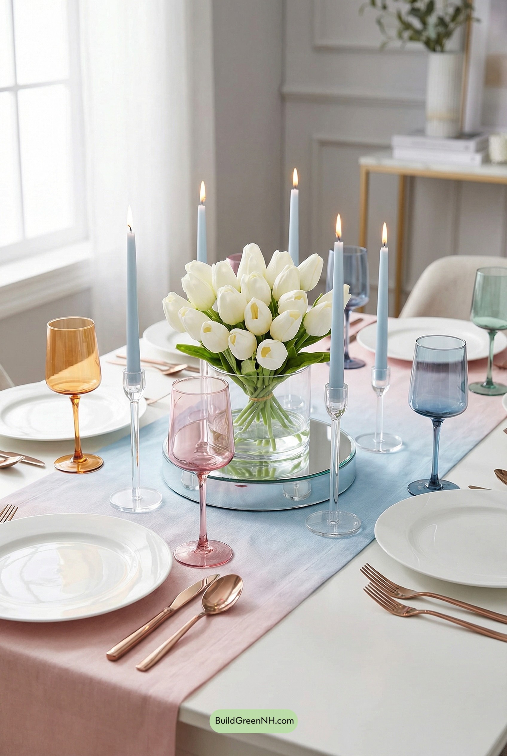 Blush-to-Sky Spring Table Glow