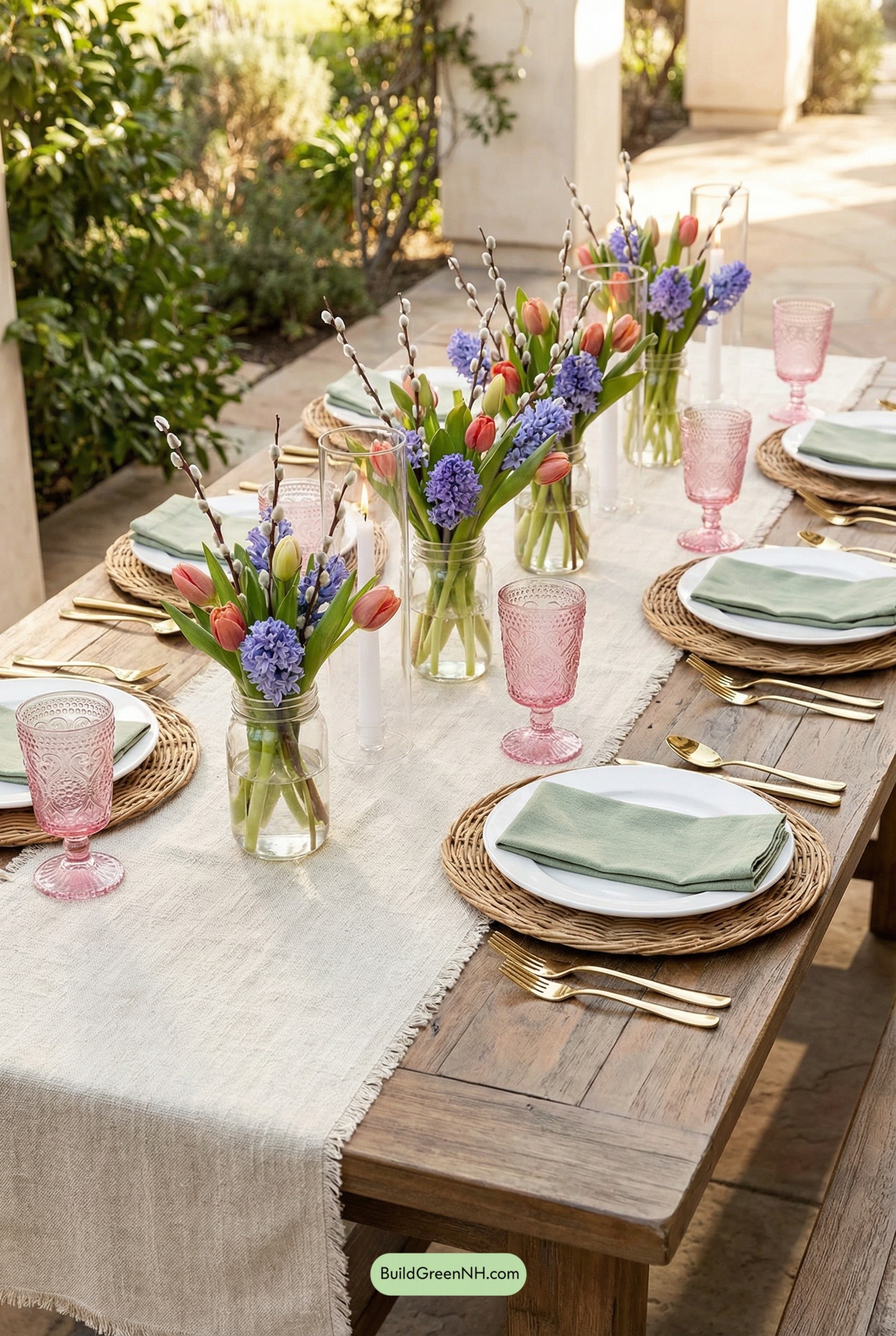 Florist-Market Bouquets Down the Table