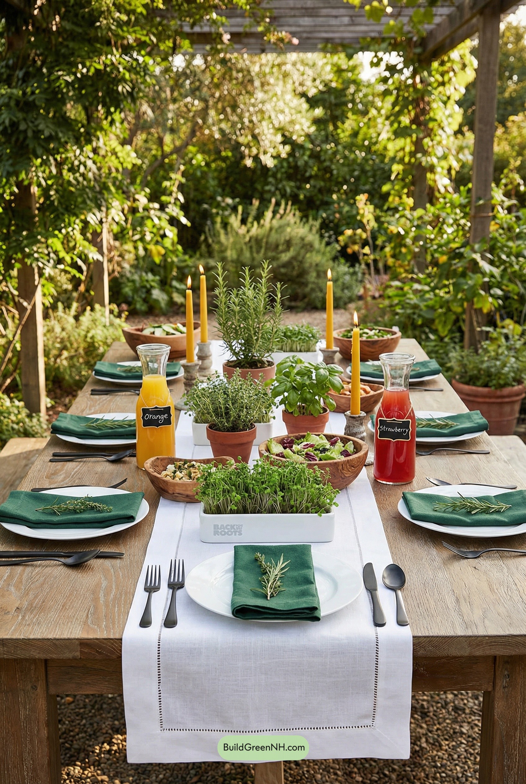 Edible Centerpiece, Garden-Fresh and Glowy