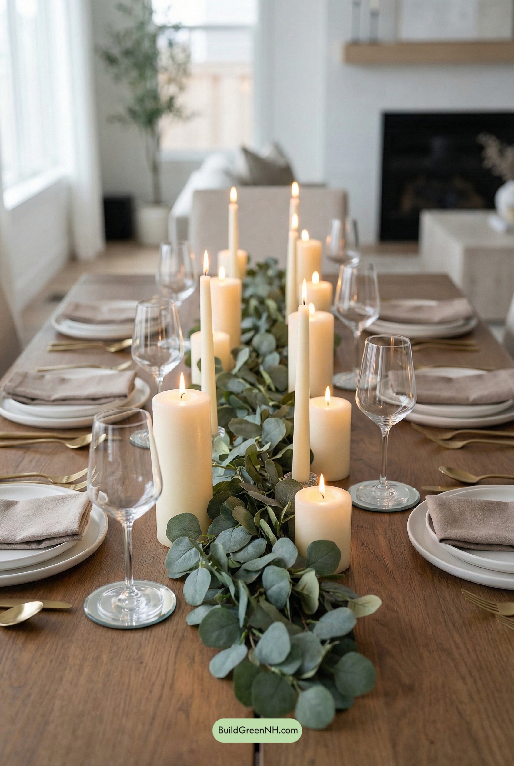 Candle Meadow Centerpiece, Modern Spring Glow