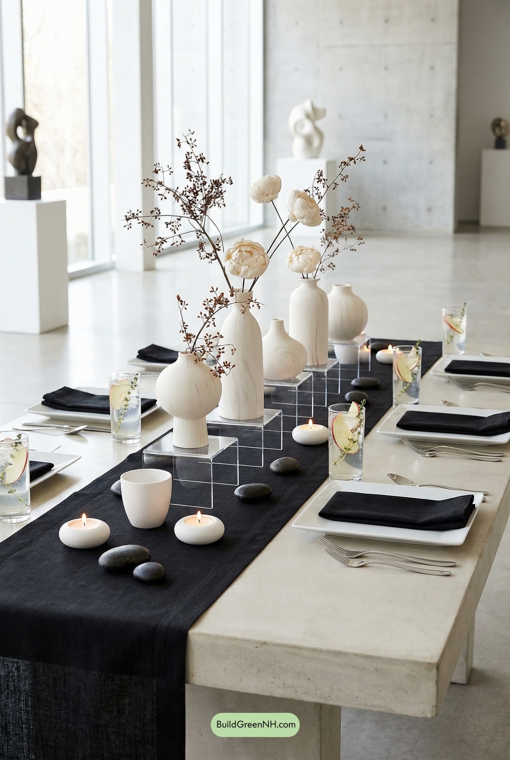 Museum-Style Spring Table on Concrete