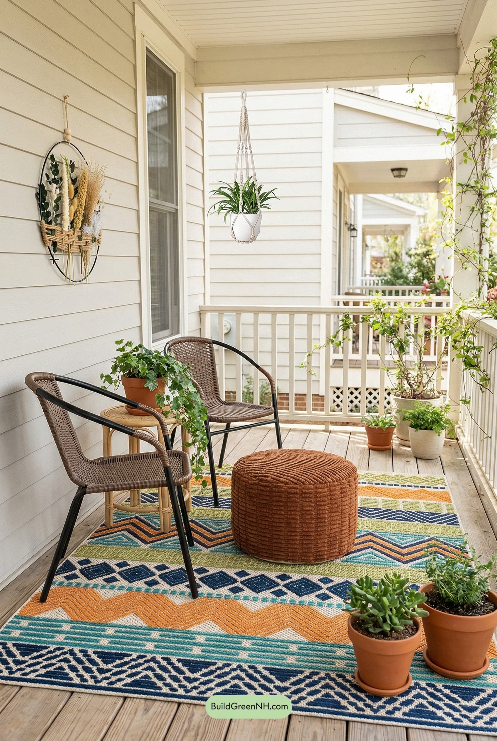 Boho Spring Porch, Full-Width Cozy