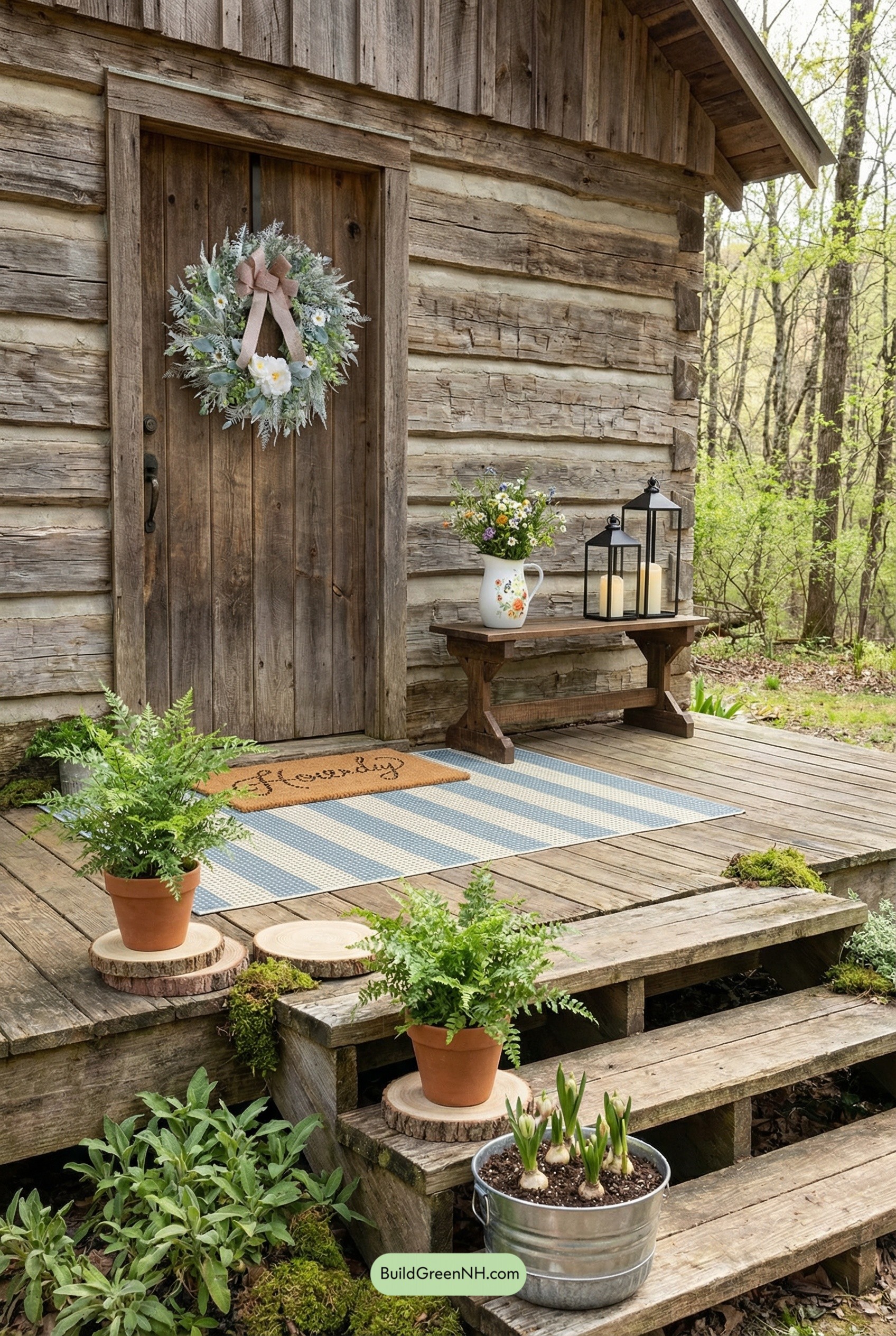 Cabin Porch Spring, No Fuss Needed
