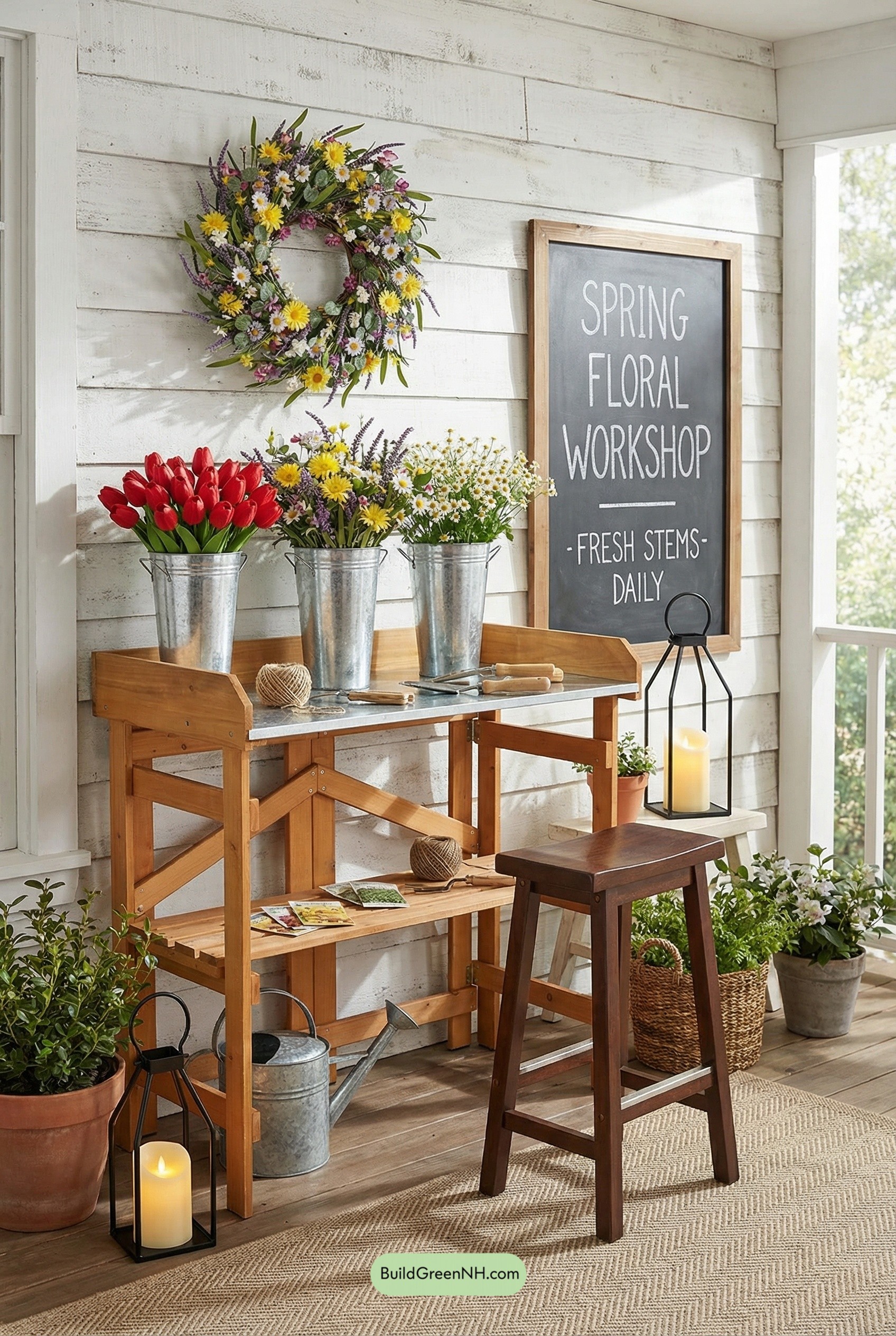 Spring Floral Workshop Porch Corner