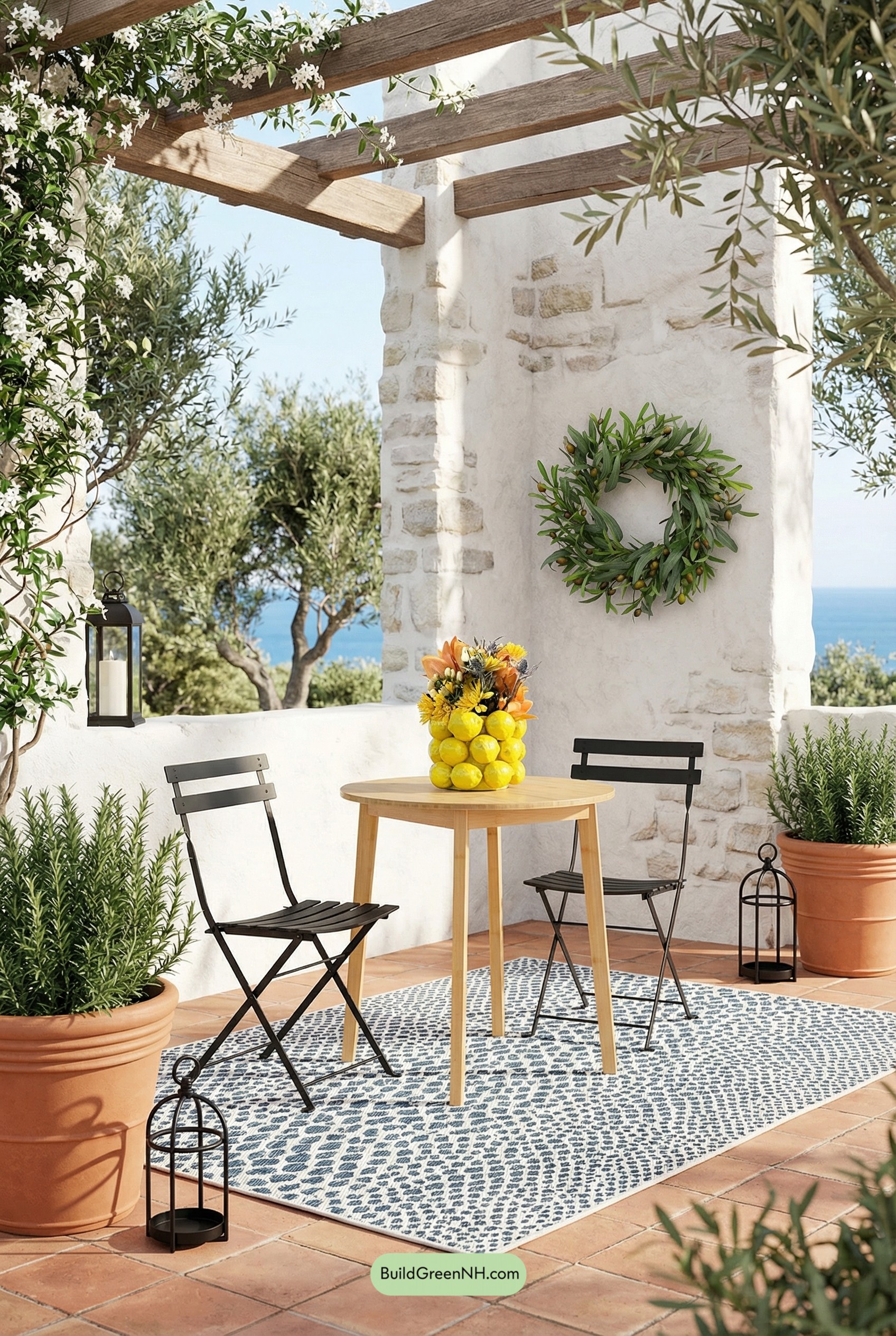 Lemon-Top Bistro Porch, Mediterranean Mood