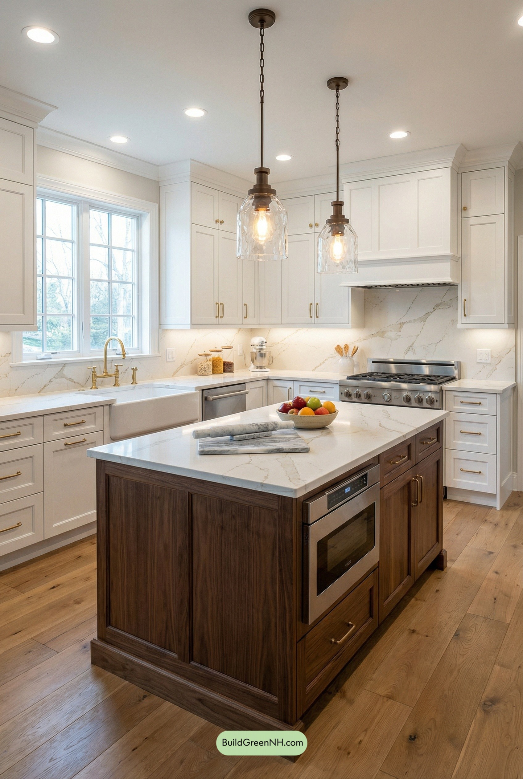 Walnut Island, White Shakers, Quiet Luxury