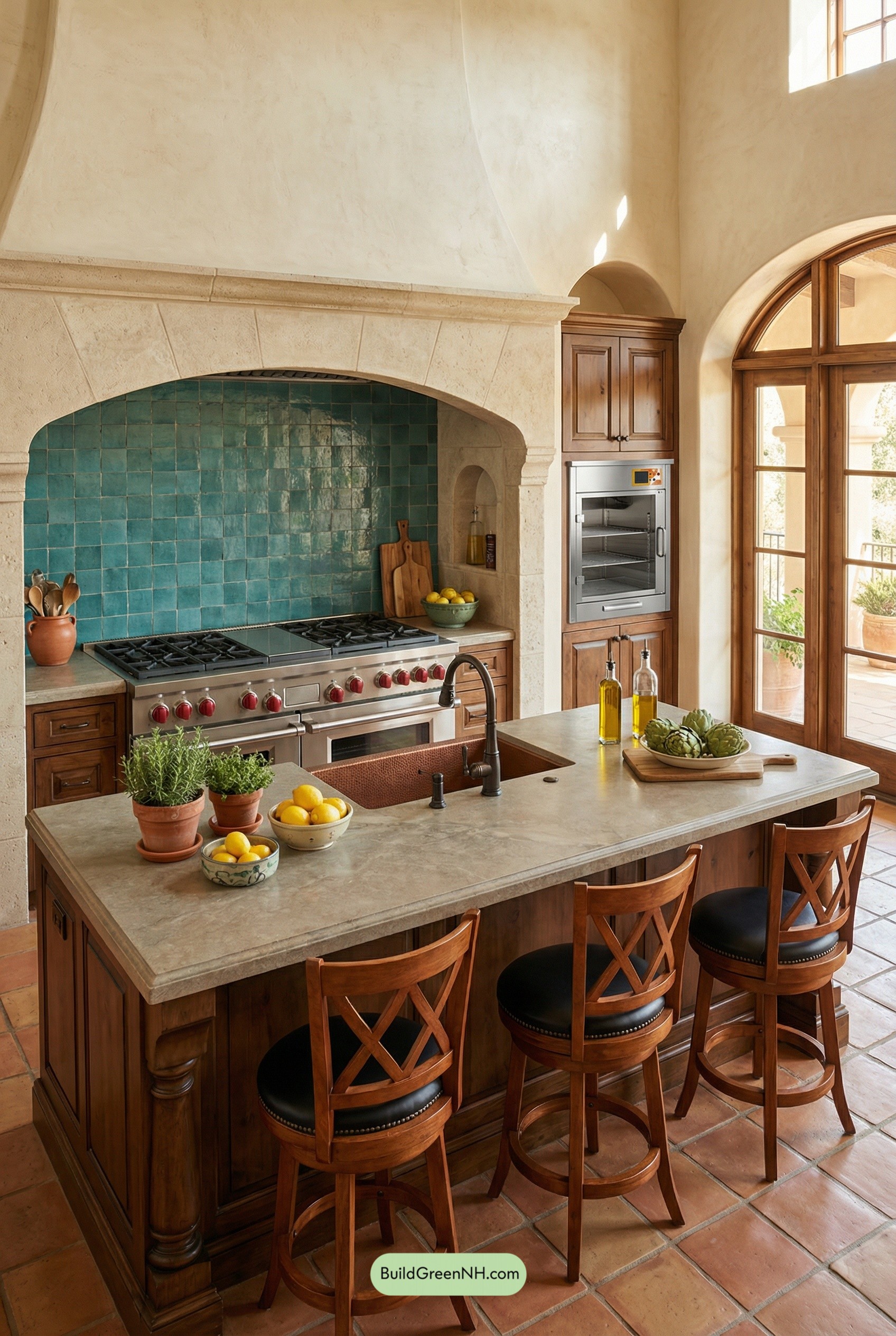 Mediterranean Villa Kitchen, Polished to Perfection
