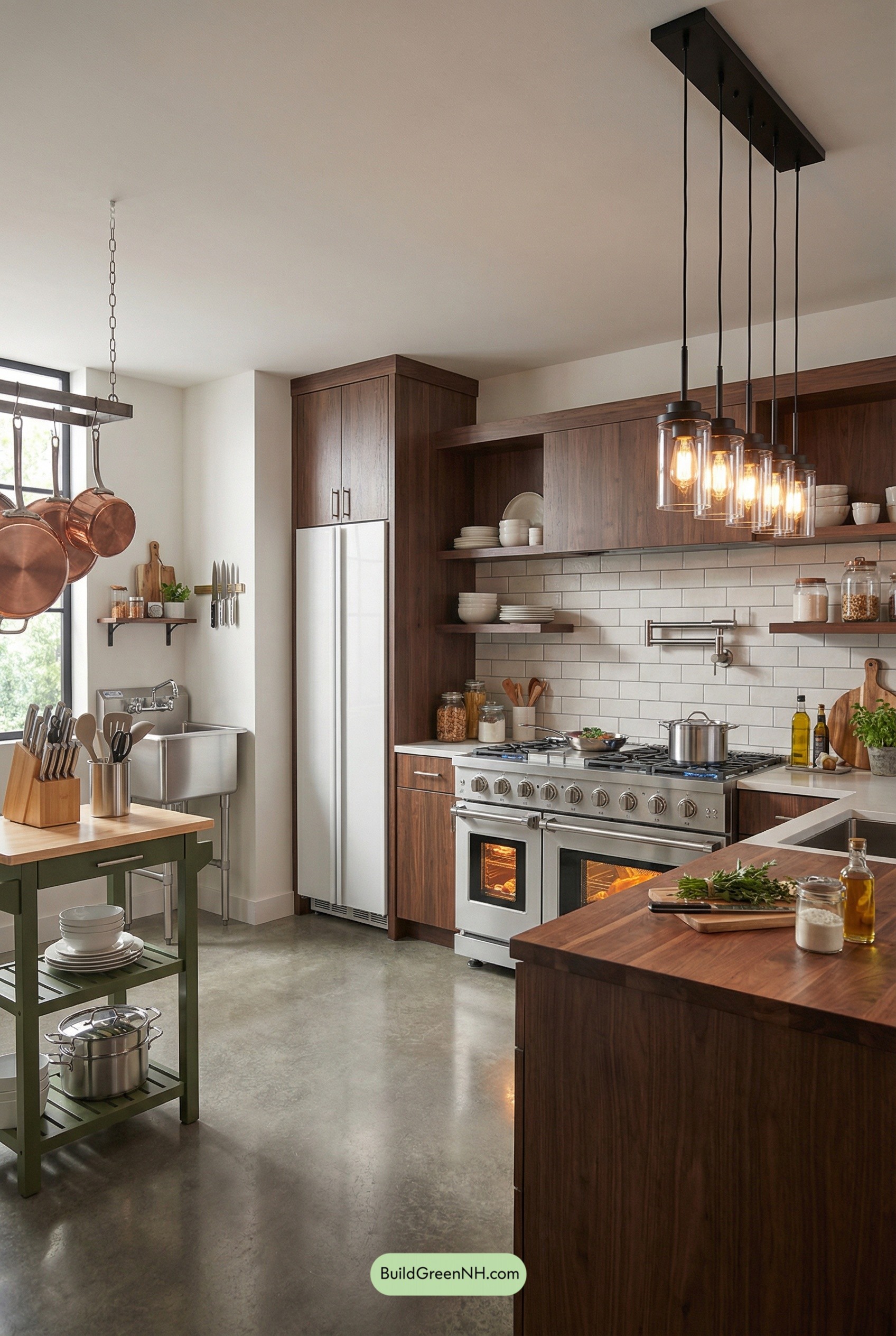 Chef-Grade Warmth in Walnut and Steel