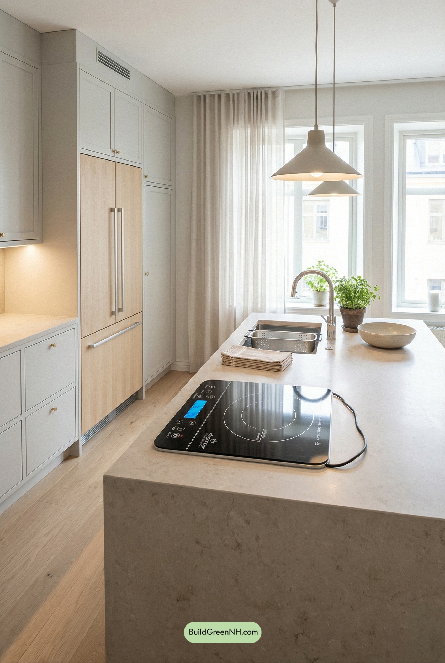 Scandi-Luxe Kitchen with Stone Island