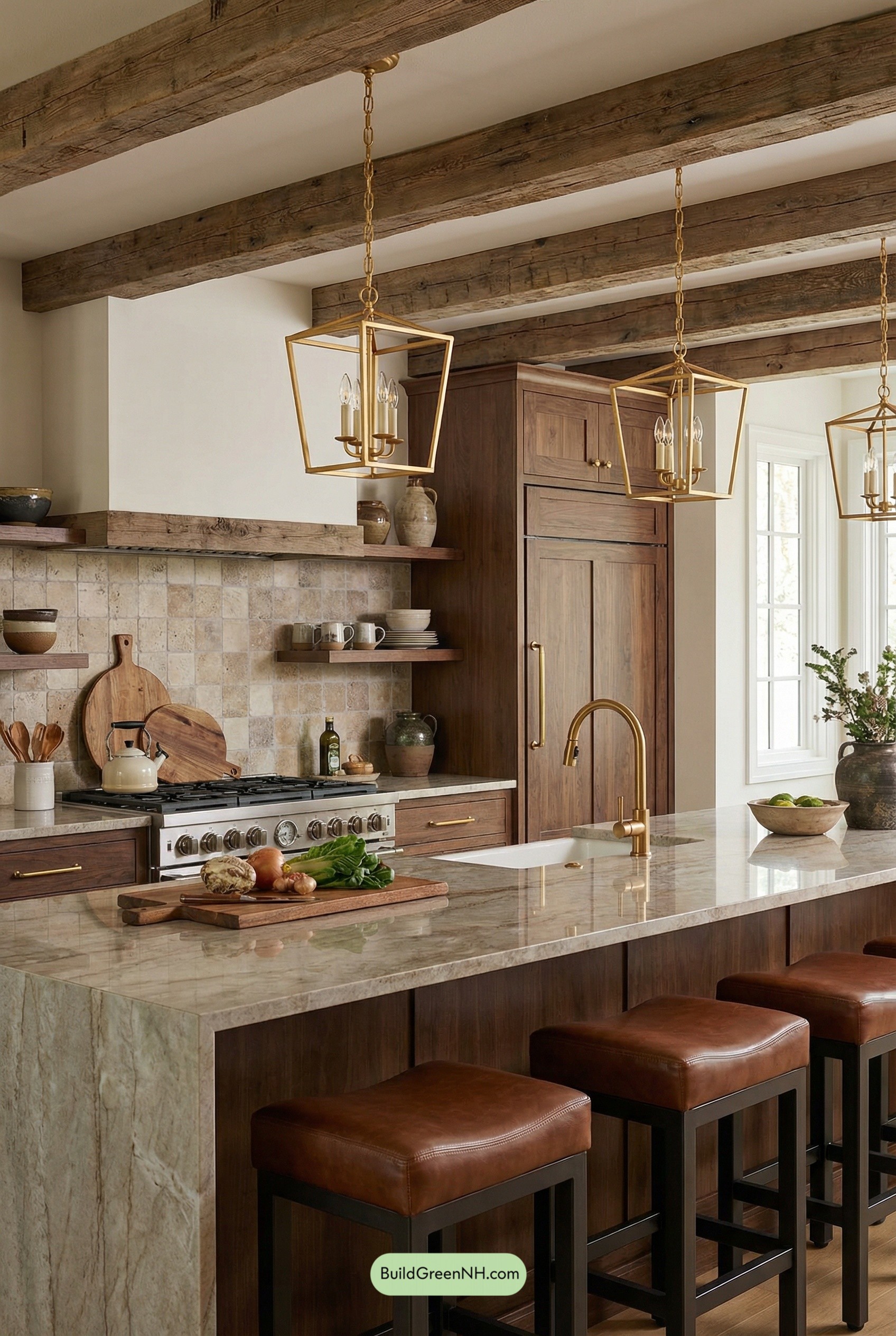 Rustic Beams, Polished Stone, Pure Luxury