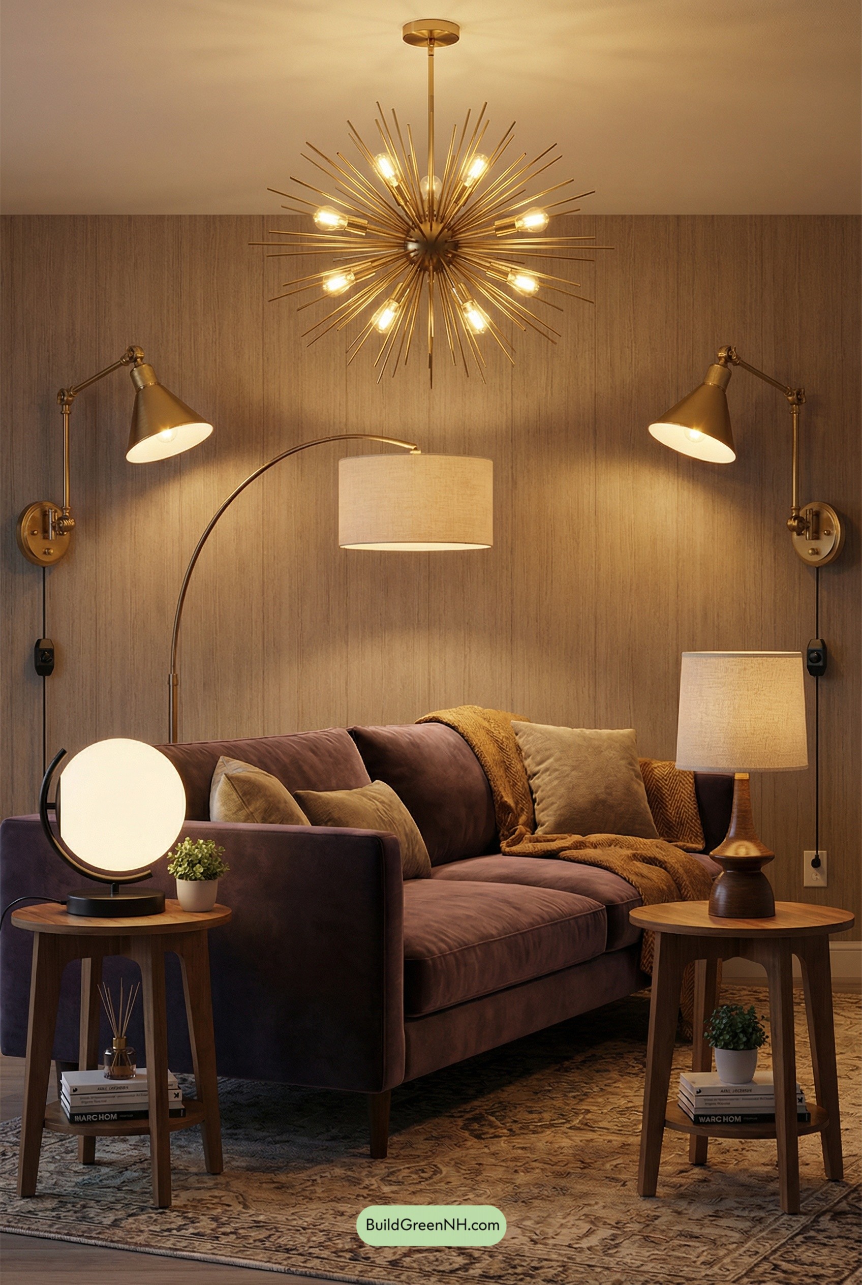 Brass Sputnik Meets Layered Lounge Glow