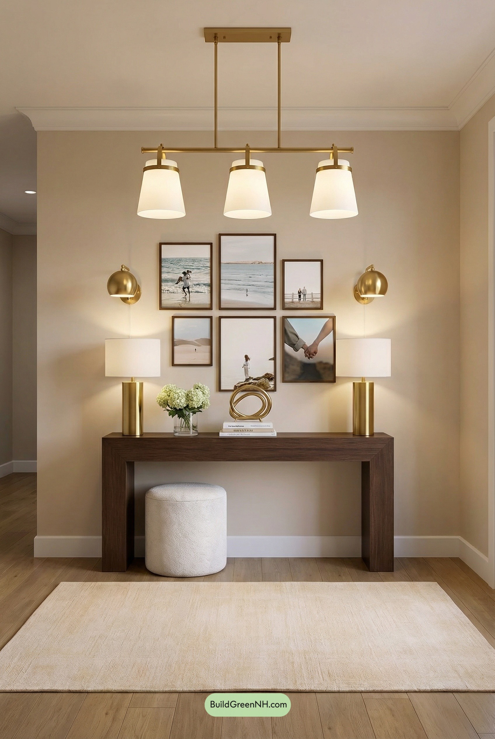 Brass Linear Glow with Gallery Symmetry