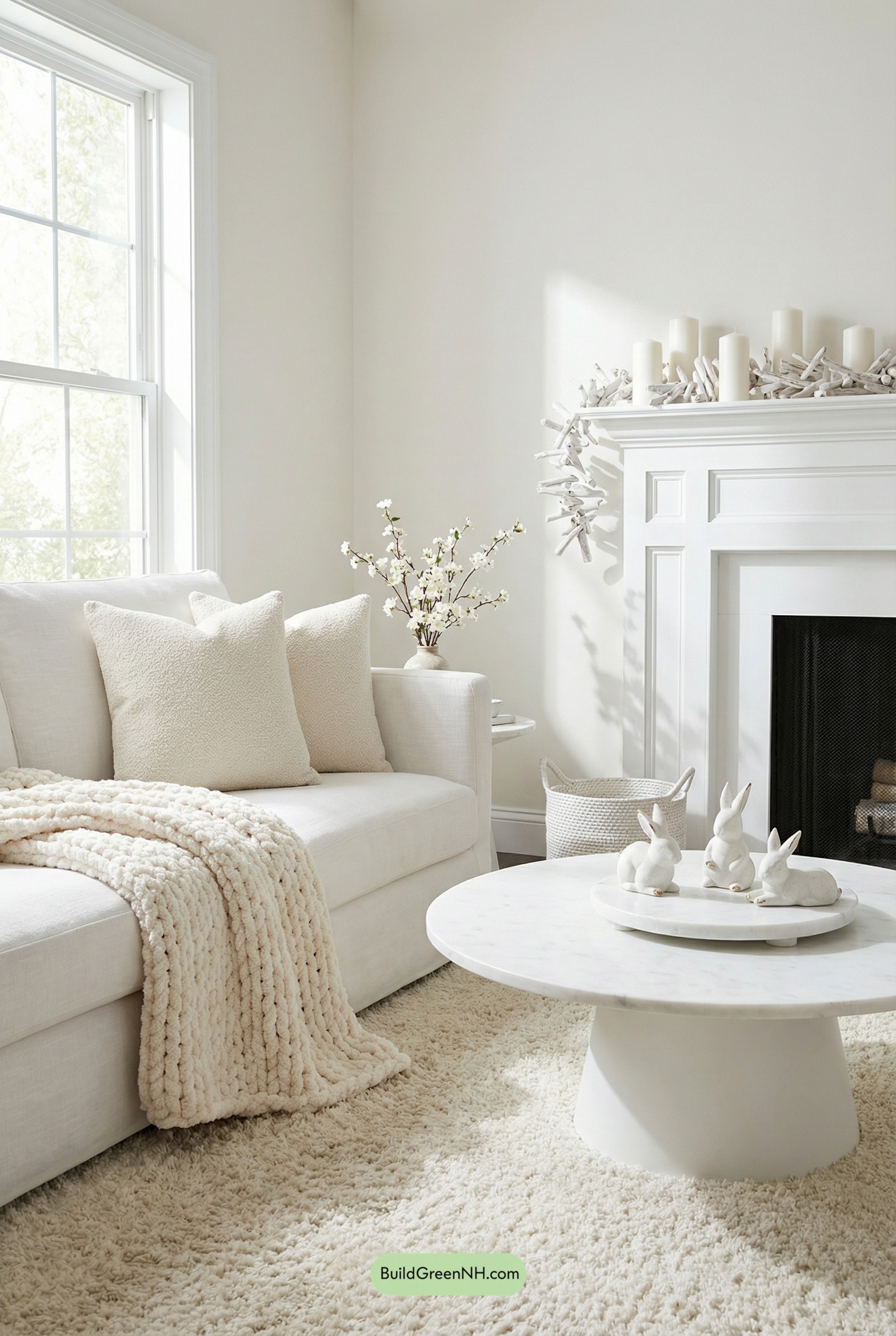 Textured White Easter, Calm and Cozy
