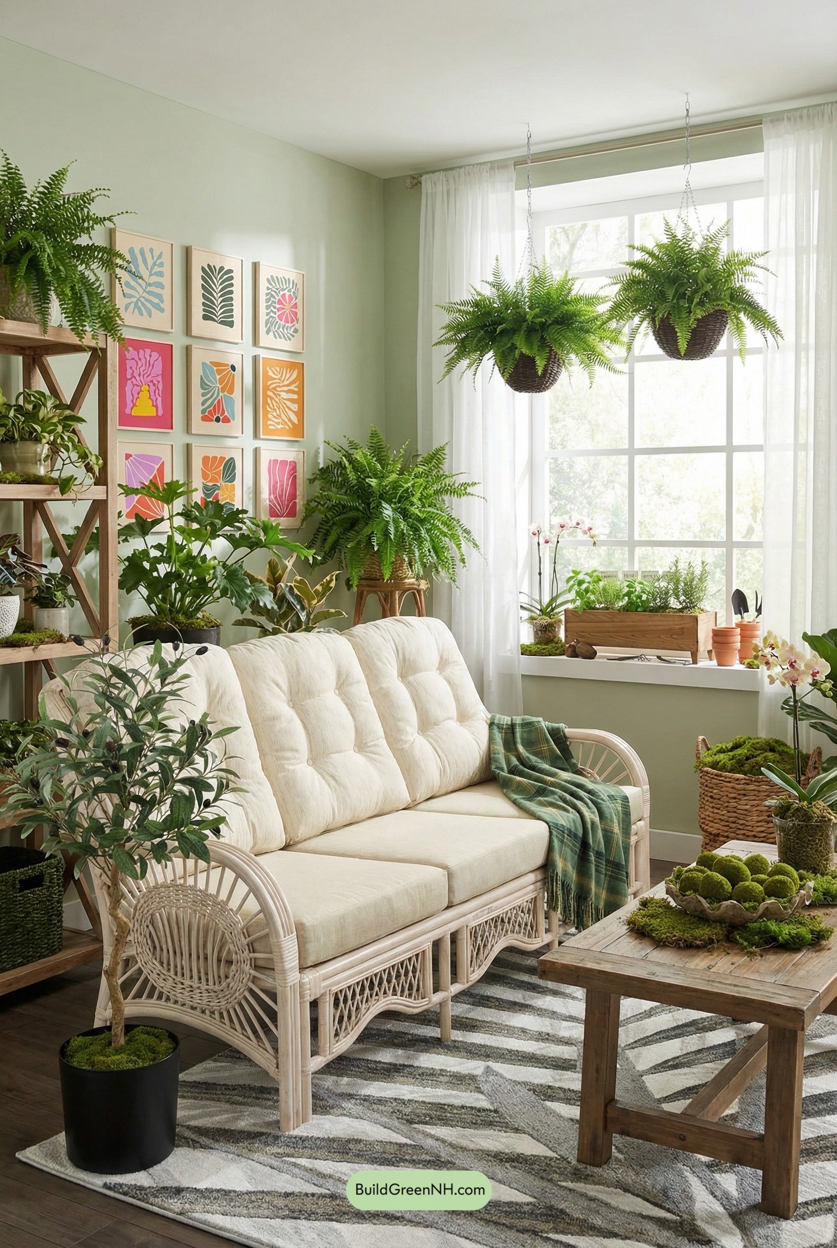 Greenhouse Easter Lounge, Mossy and Bright