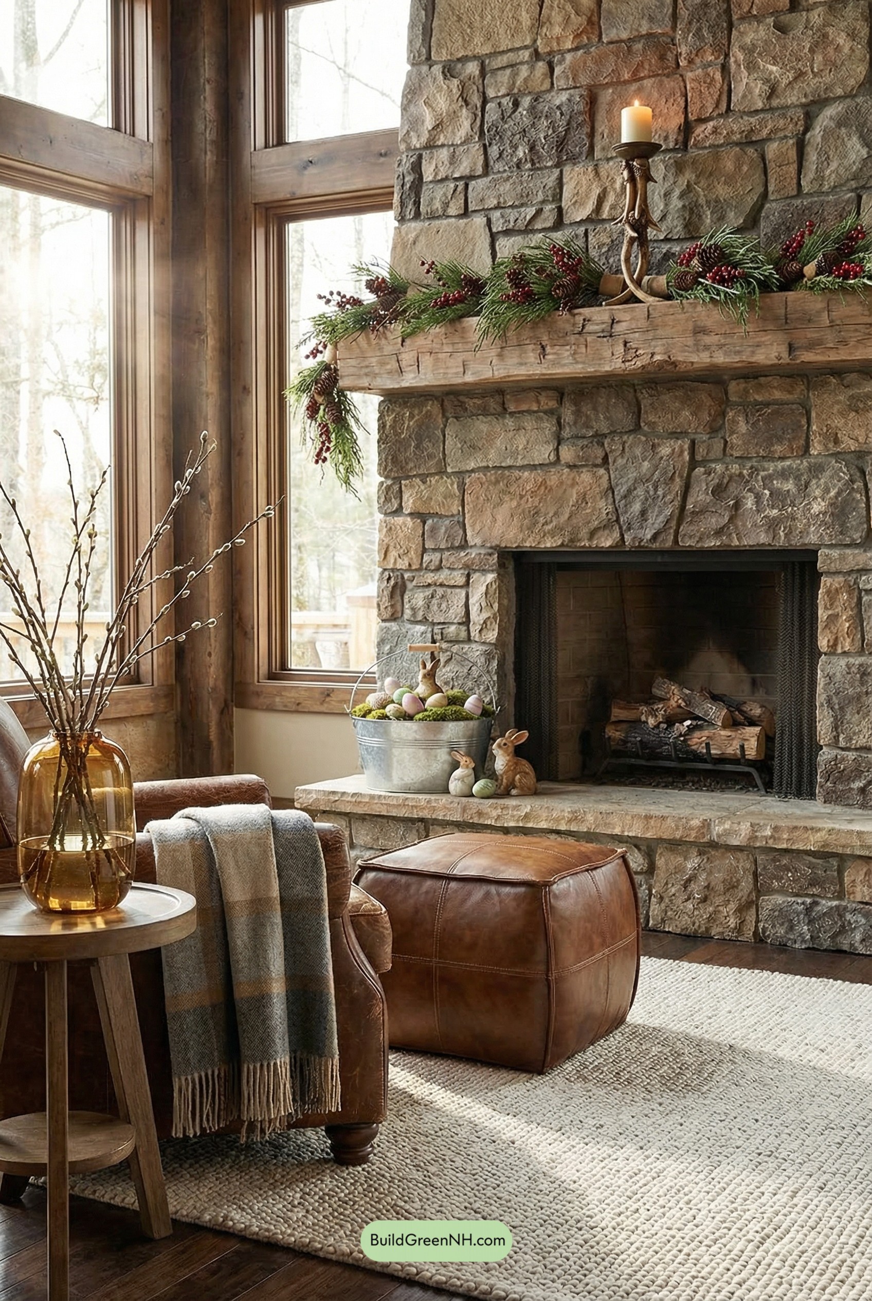 Rustic Lodge Easter by the Hearth