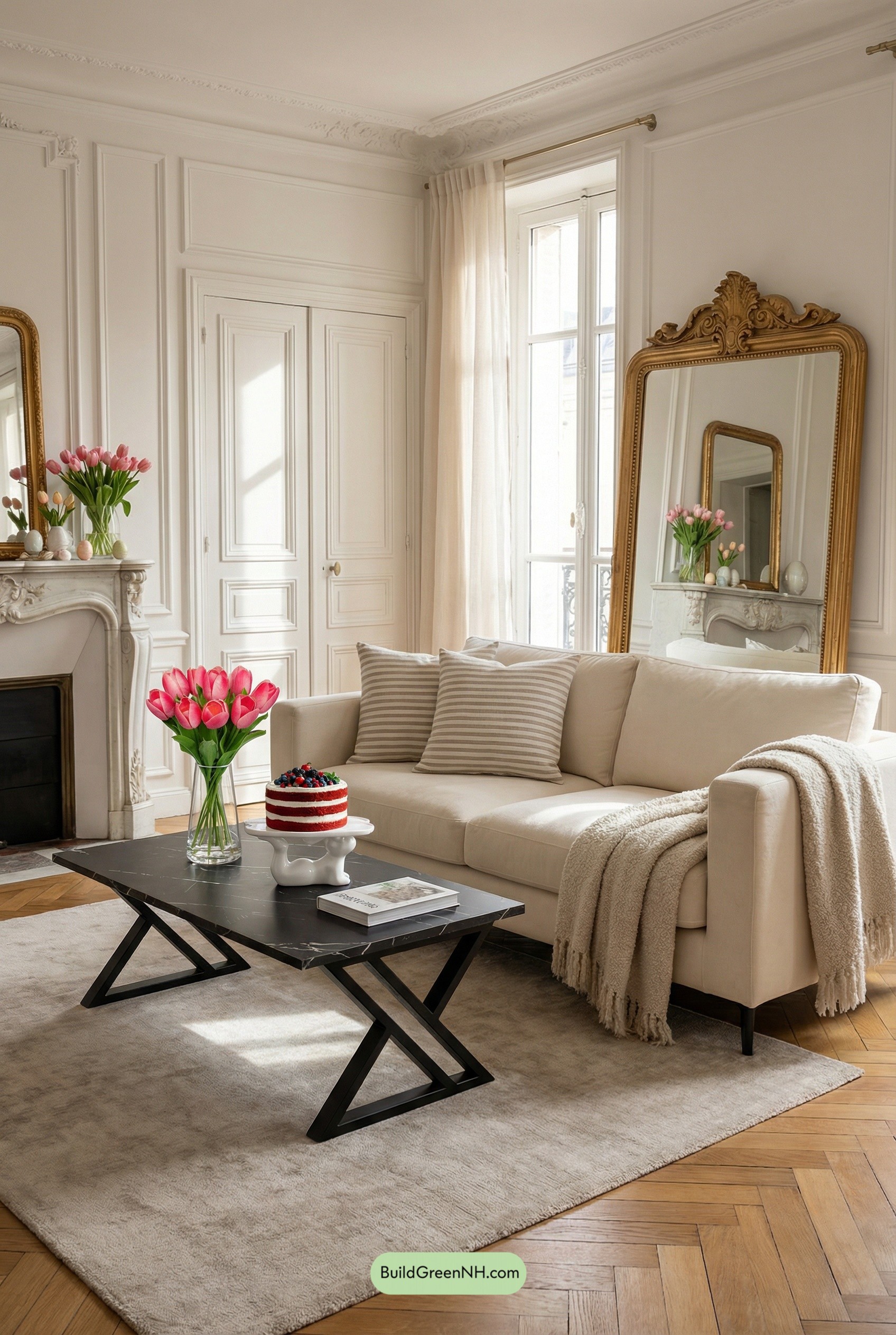 Parisian Stripes, Tulips, and Chic Black