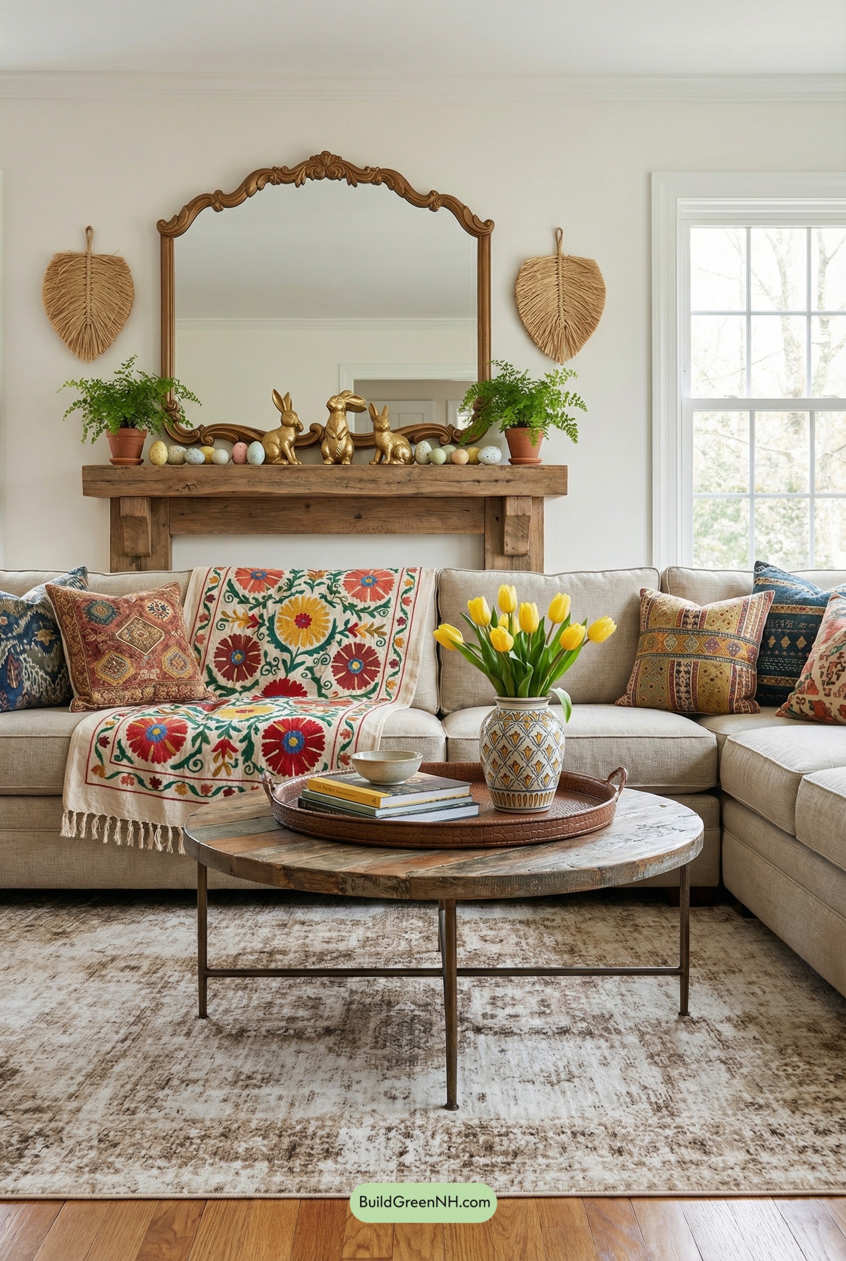 Global Easter Mantel, Bold and Breezy